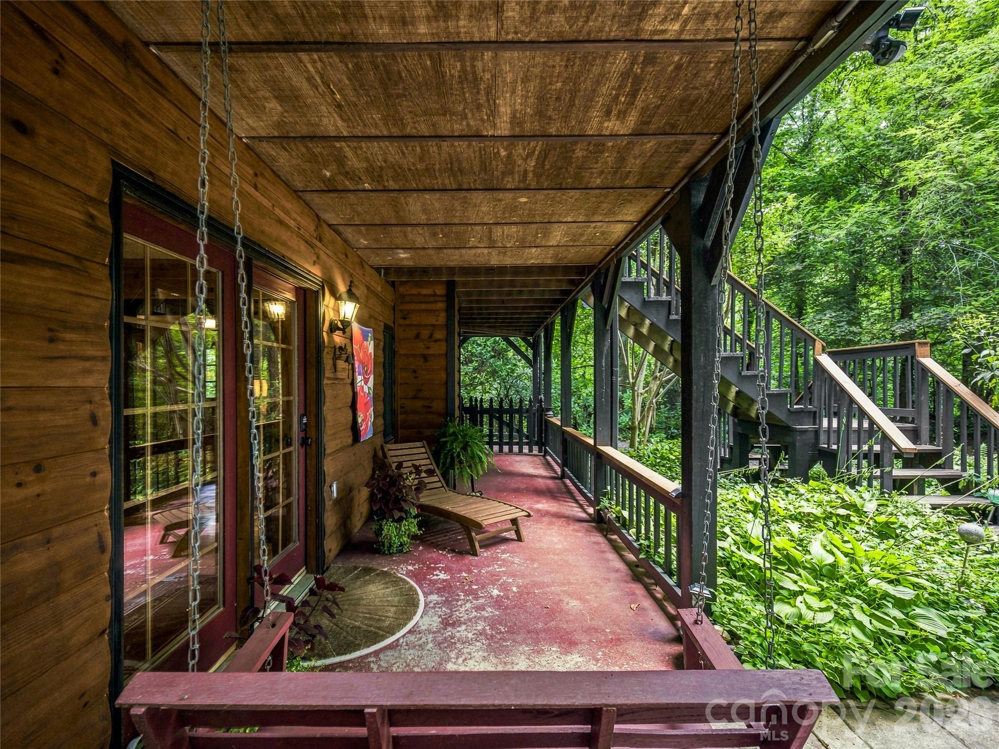 Ground level patio/porch at apartment entry - 696 Top Of The Mountain Road, Hendersonville