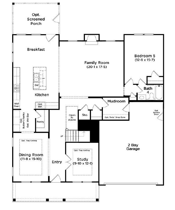 Floor Plan for Stonehaven Currently Under Construction - First Floor - 3031 Grandiose Drive, Indian Trail