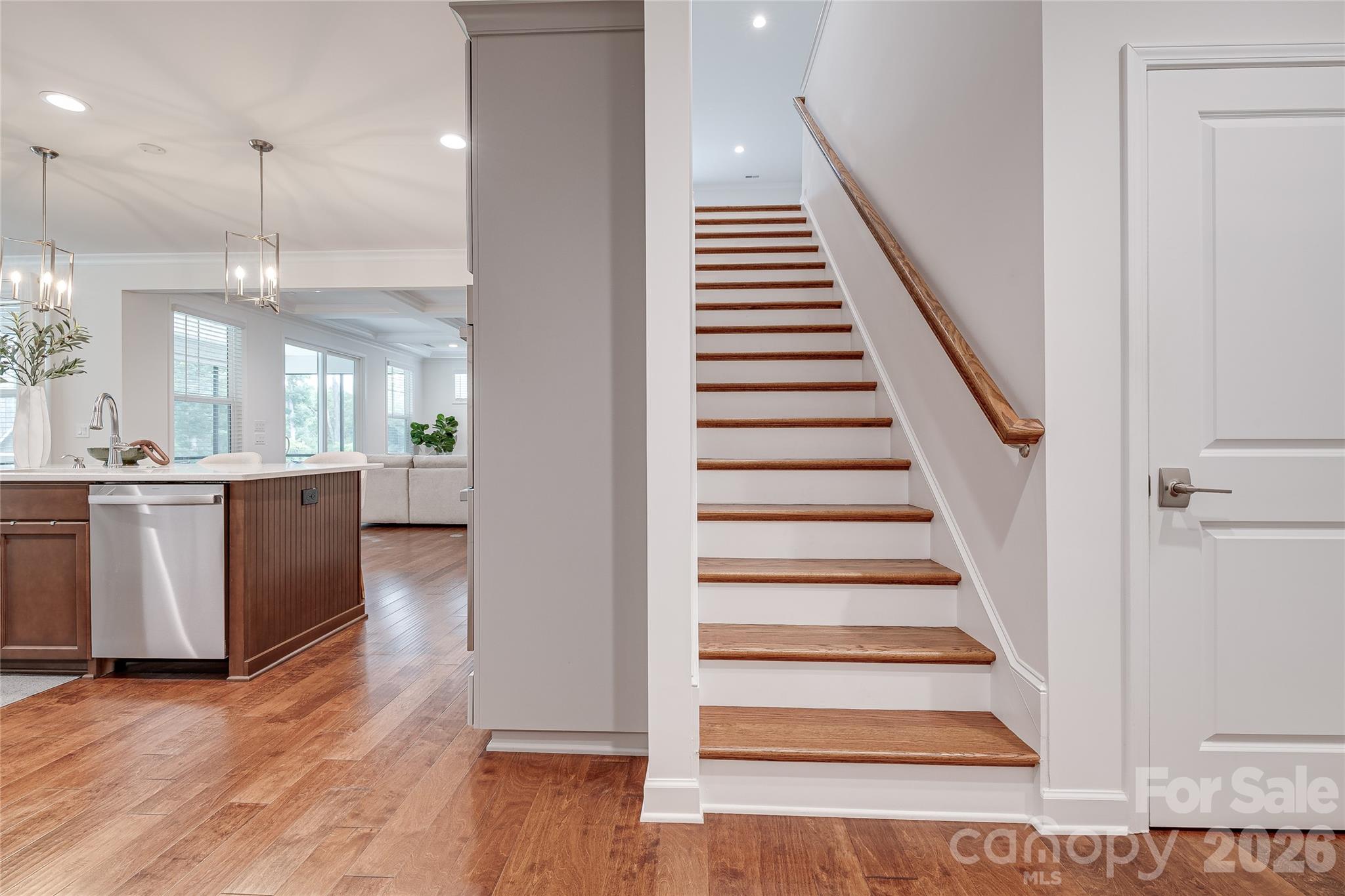 Upgrade of coat closet to the drop zone and hardwood treads on the stairs to the seconfd floor. - 2566 NW Red Hill Street, Concord