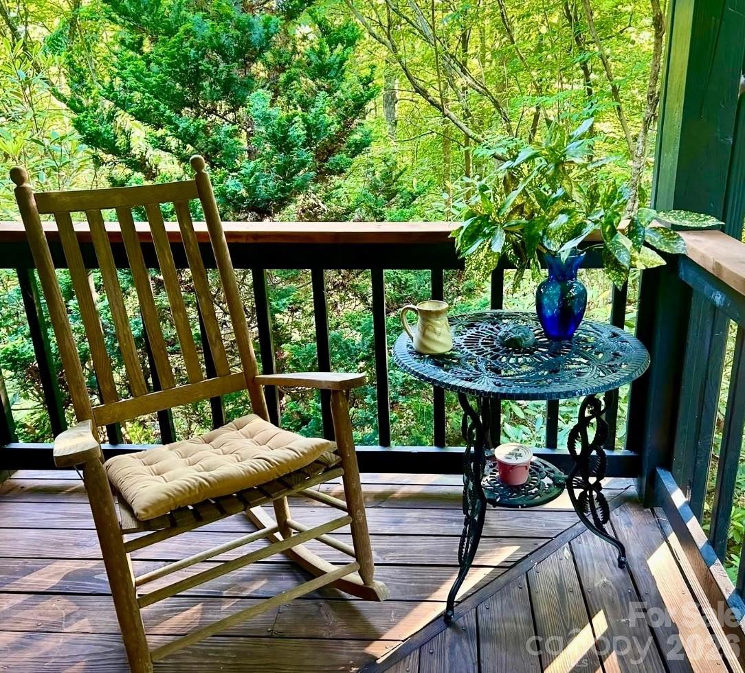 Enjoy your coffee and birdsong on the deck - 696 Top Of The Mountain Road, Hendersonville