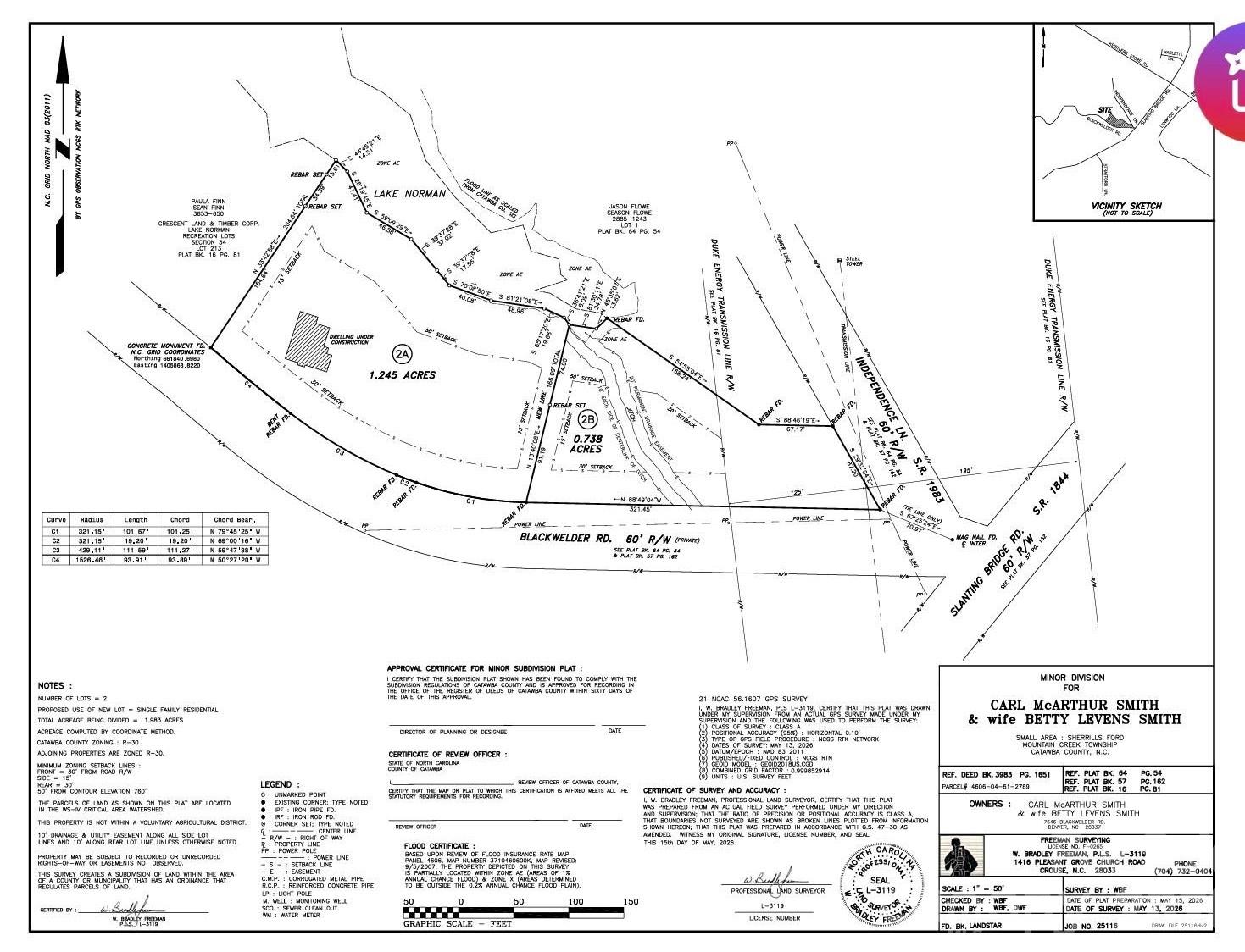 New Survey - Lot 2B Blackwelder Road, Denver