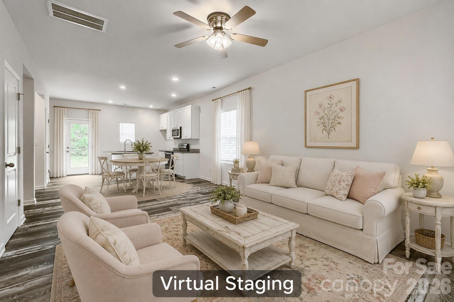 Great Room Virtual Staging - 244 Valleybrook Lane, Troutman