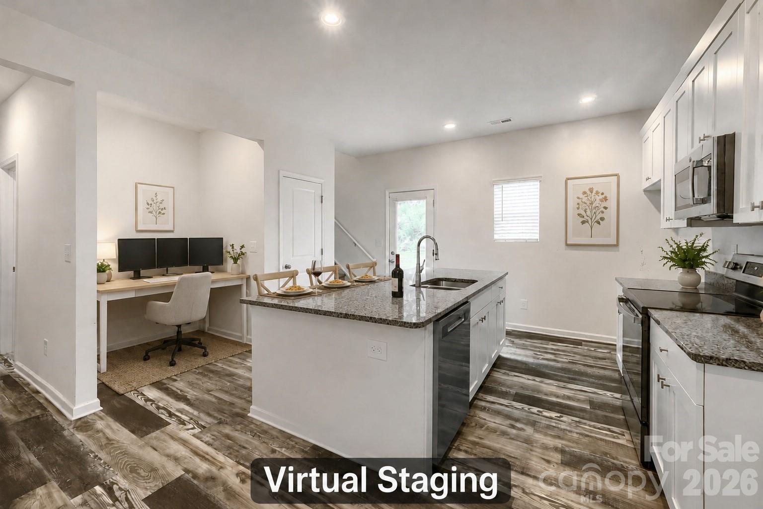 Kitchen Virtual Staging - 244 Valleybrook Lane, Troutman