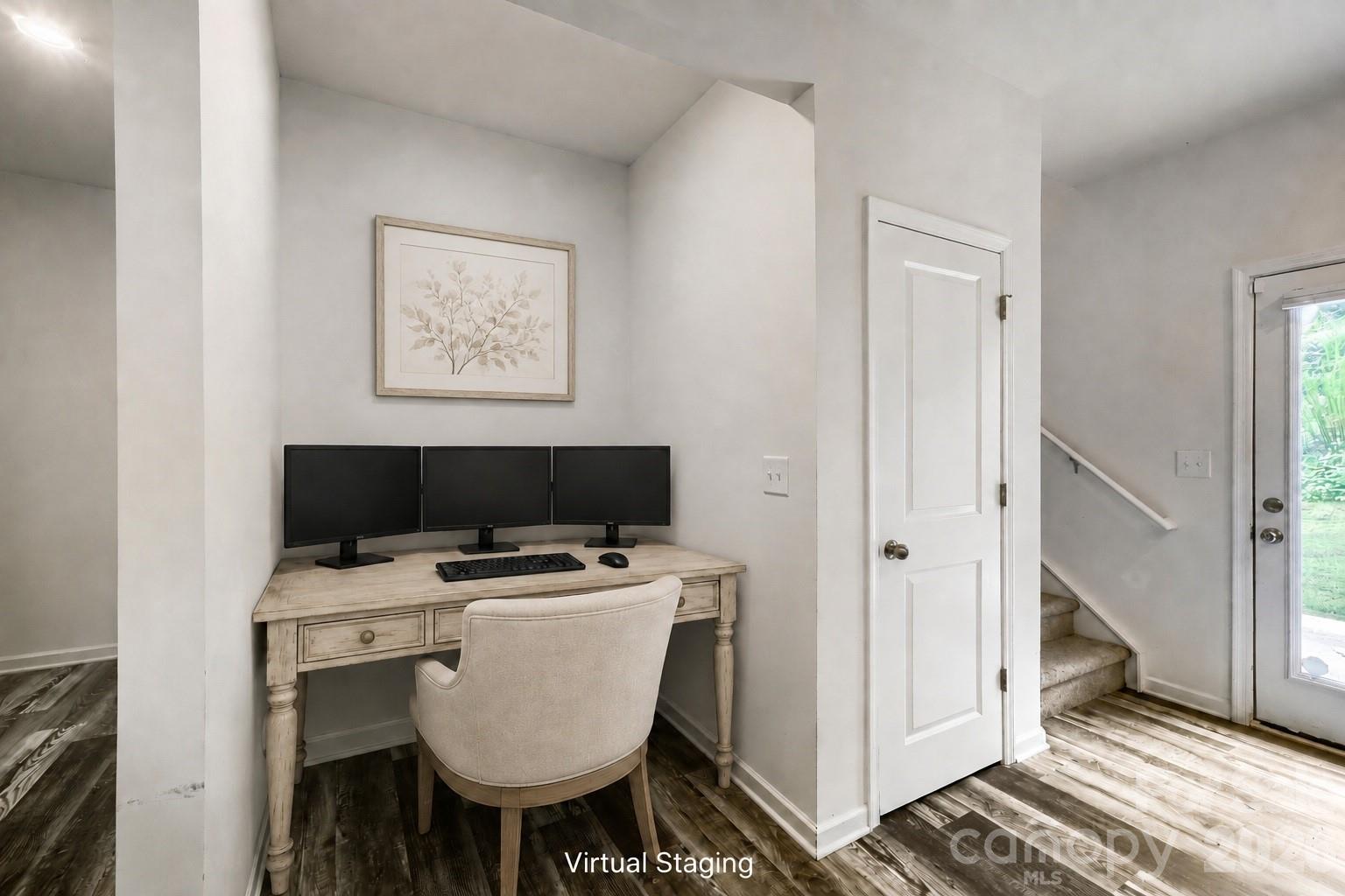 Office Nook Virtual Staging - 244 Valleybrook Lane, Troutman