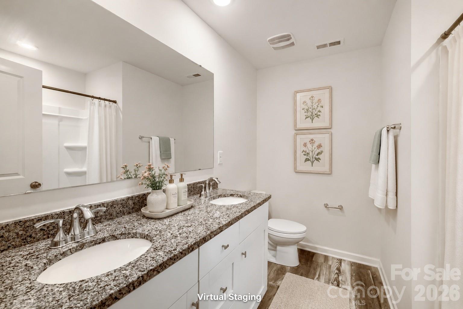 Primary Bath Virtual Staging - 244 Valleybrook Lane, Troutman