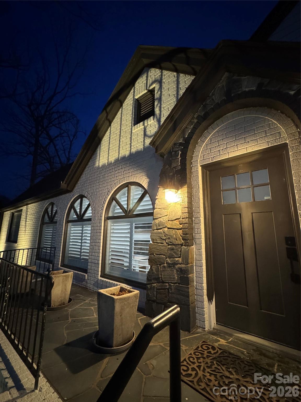 Front entry at night. - 276 N 4th Street N, Albemarle