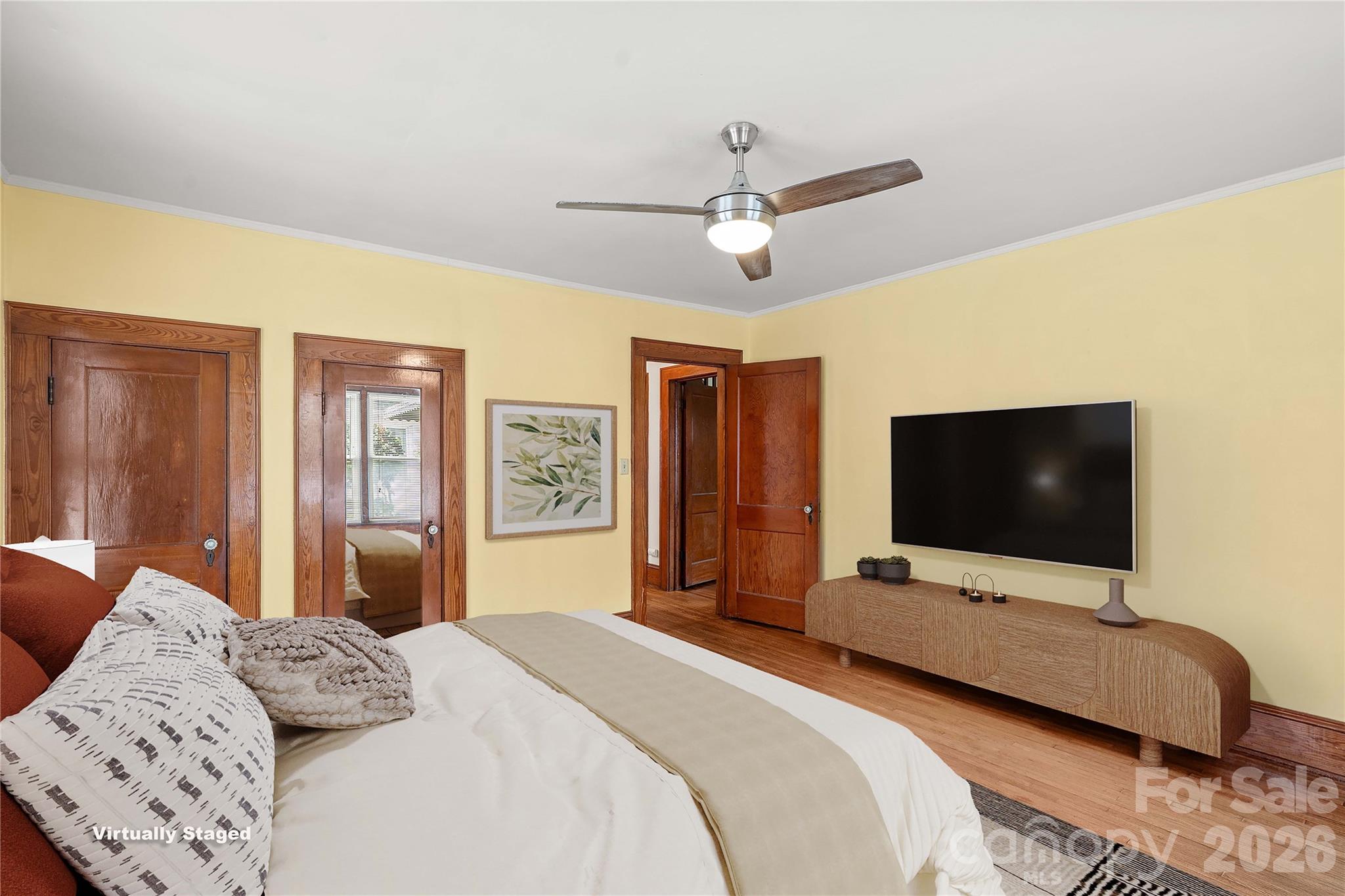 Main floor bedroom has 2 closets and sits right beside the main floor full bathroom. - 615 S Church Street, Salisbury
