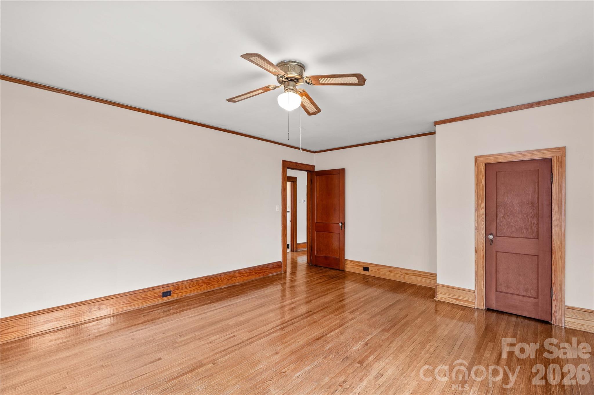 Bedroom #3 upstairs has built-in closet and hardwood floors. - 615 S Church Street, Salisbury