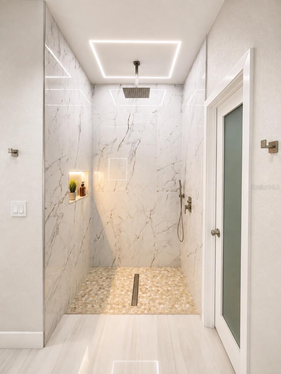 Primary Bathroom shower - 105 NORTH BLVD E, DAVENPORT