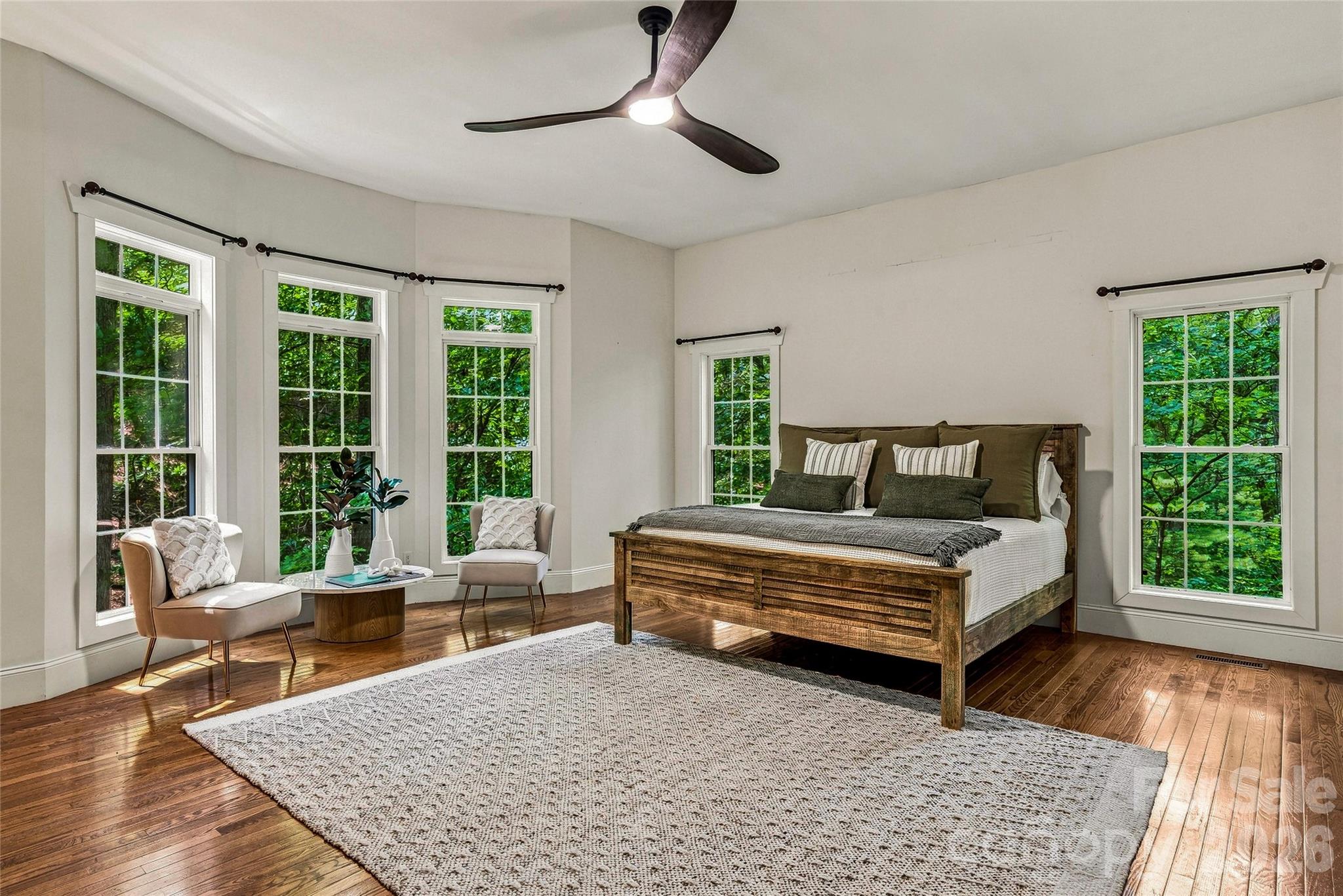 Spacious private primary bedroom on main level - 90 Ashley Woods Drive, Arden