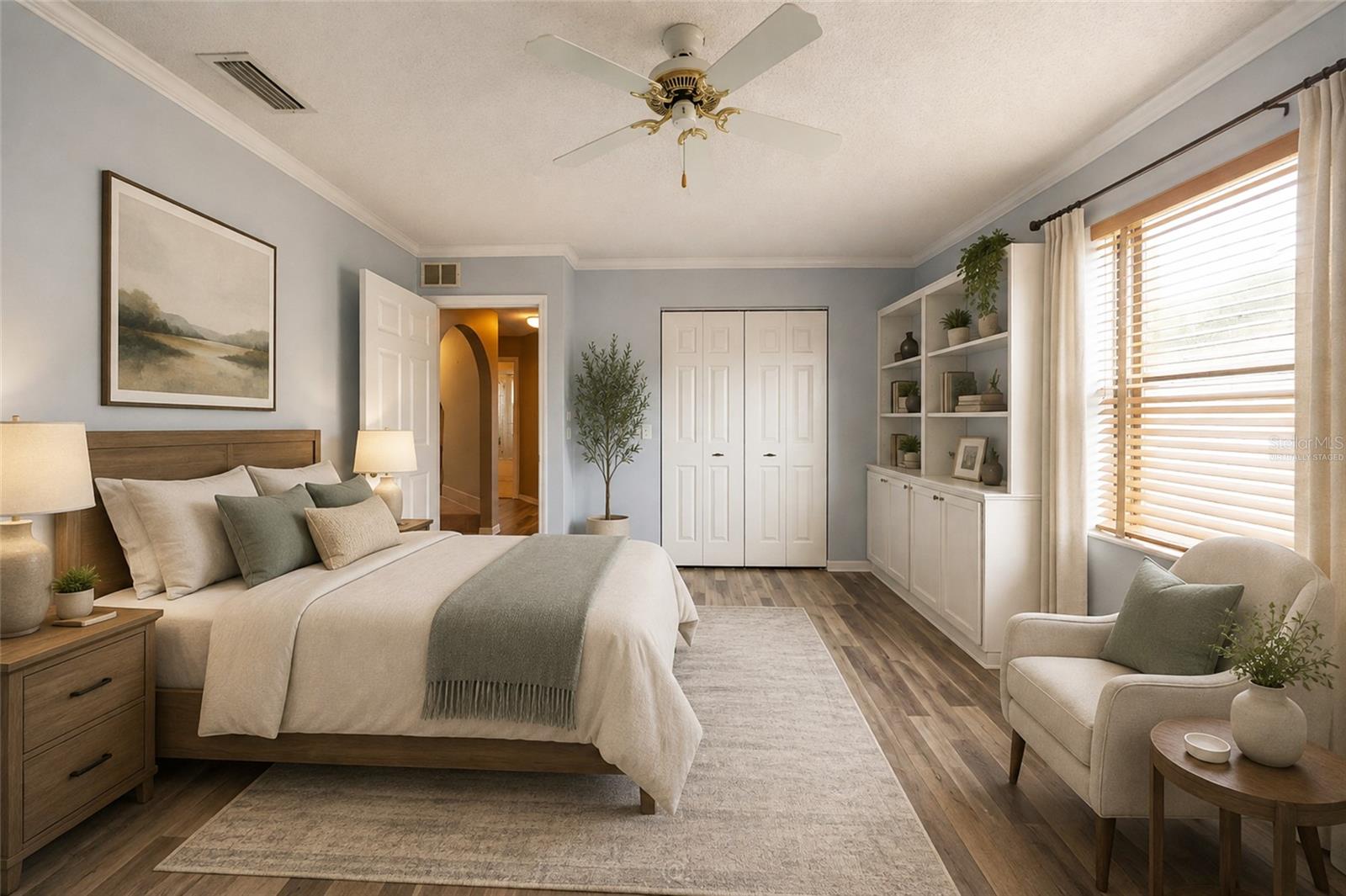 Bedroom 2 - virtually staged - 130 BAYSIDE DR, PALM COAST