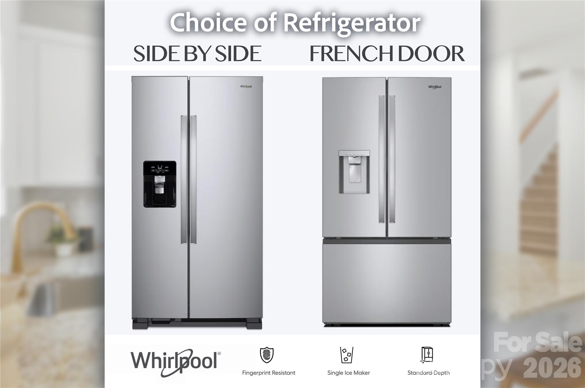 Choice of Whirlpool Refrigerator w/ Purchase (Side-by-side or French Door). - 604 Sharon Drive, Statesville