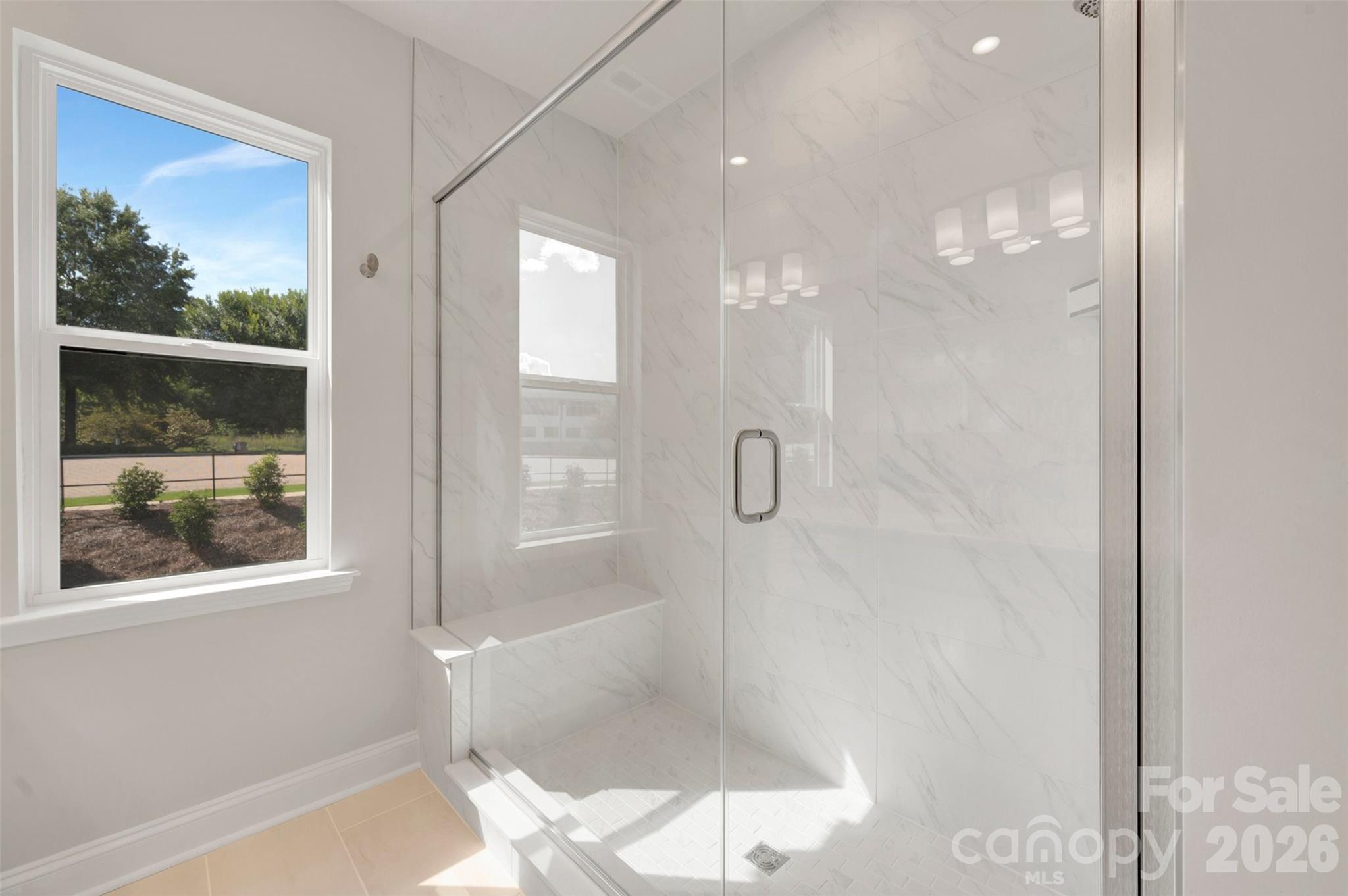 Primary Shower with Seat, Tile Walls and Tile Pan - 467 Nash Street, Fort Mill