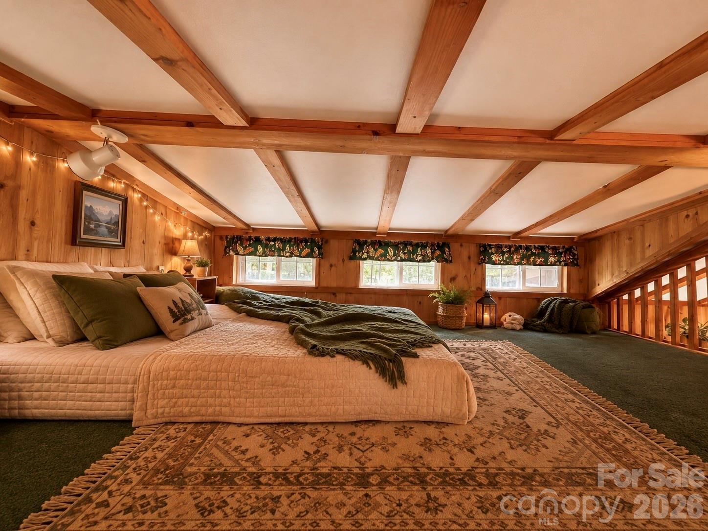 Sleeping Loft area with Ai staging v-2 - 21 Bear Cub Drive, Spruce Pine