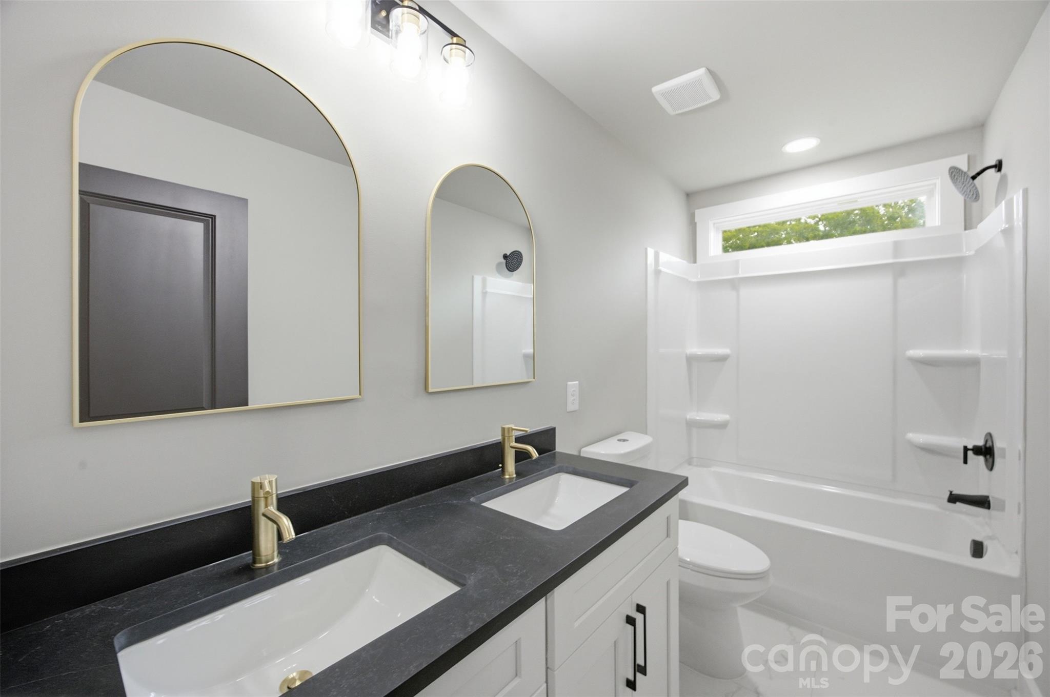 Guest bath, double vanity - 511 Ligon Street, Shelby