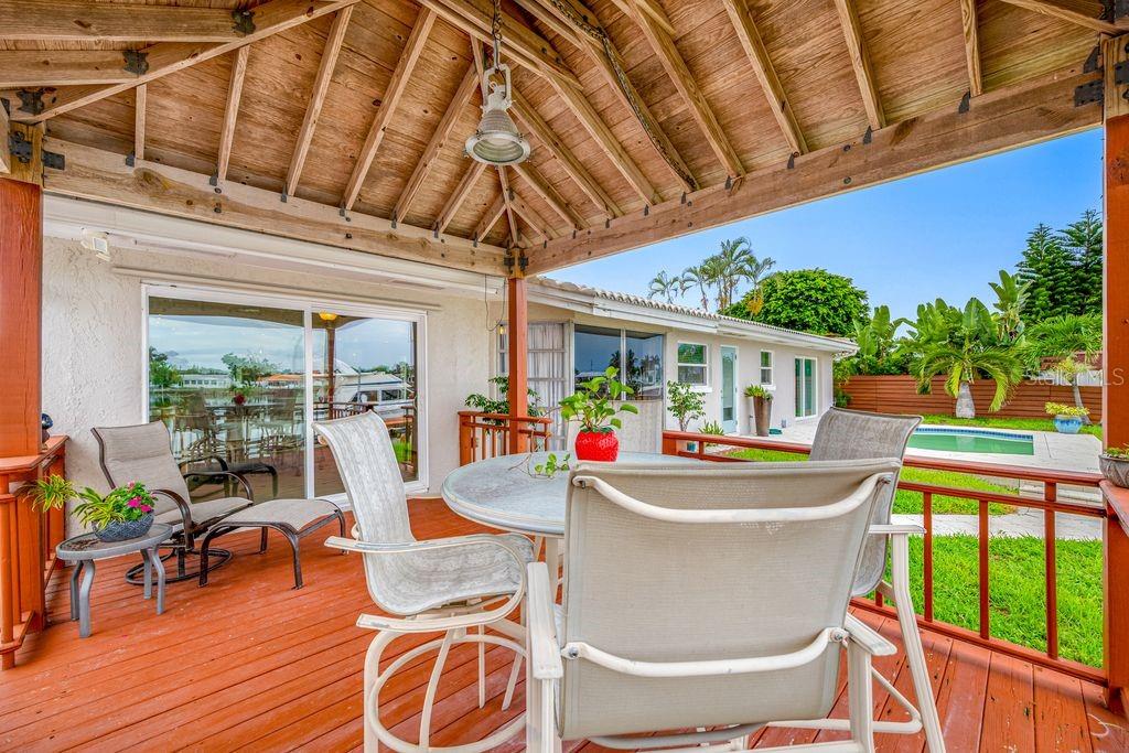 Covered Wood Deck directly off the Dining Room - Approx. 12 x 17 - 530 79TH ST S, ST PETERSBURG