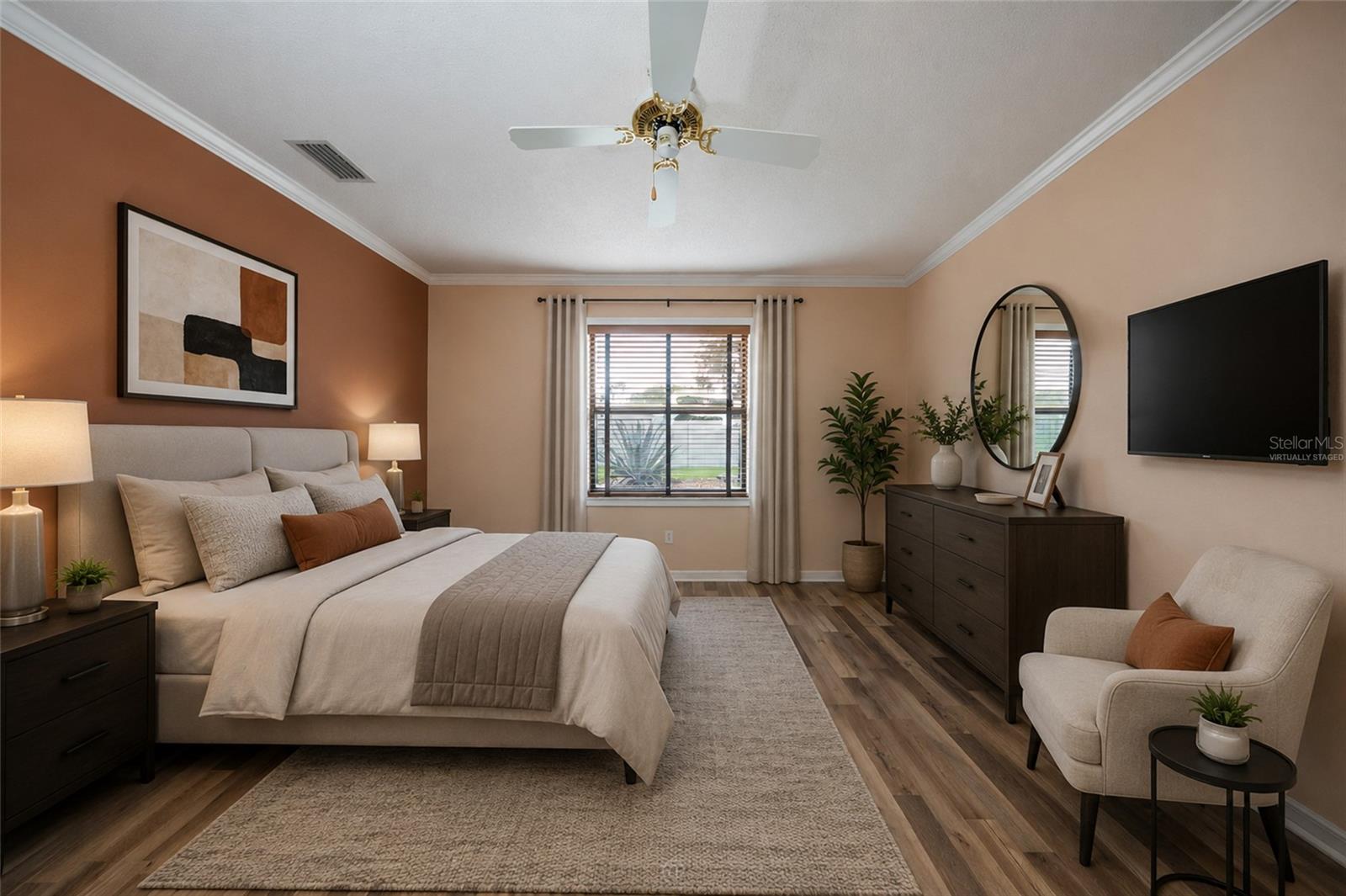 Bedroom 3 - virtually staged - 130 BAYSIDE DR, PALM COAST