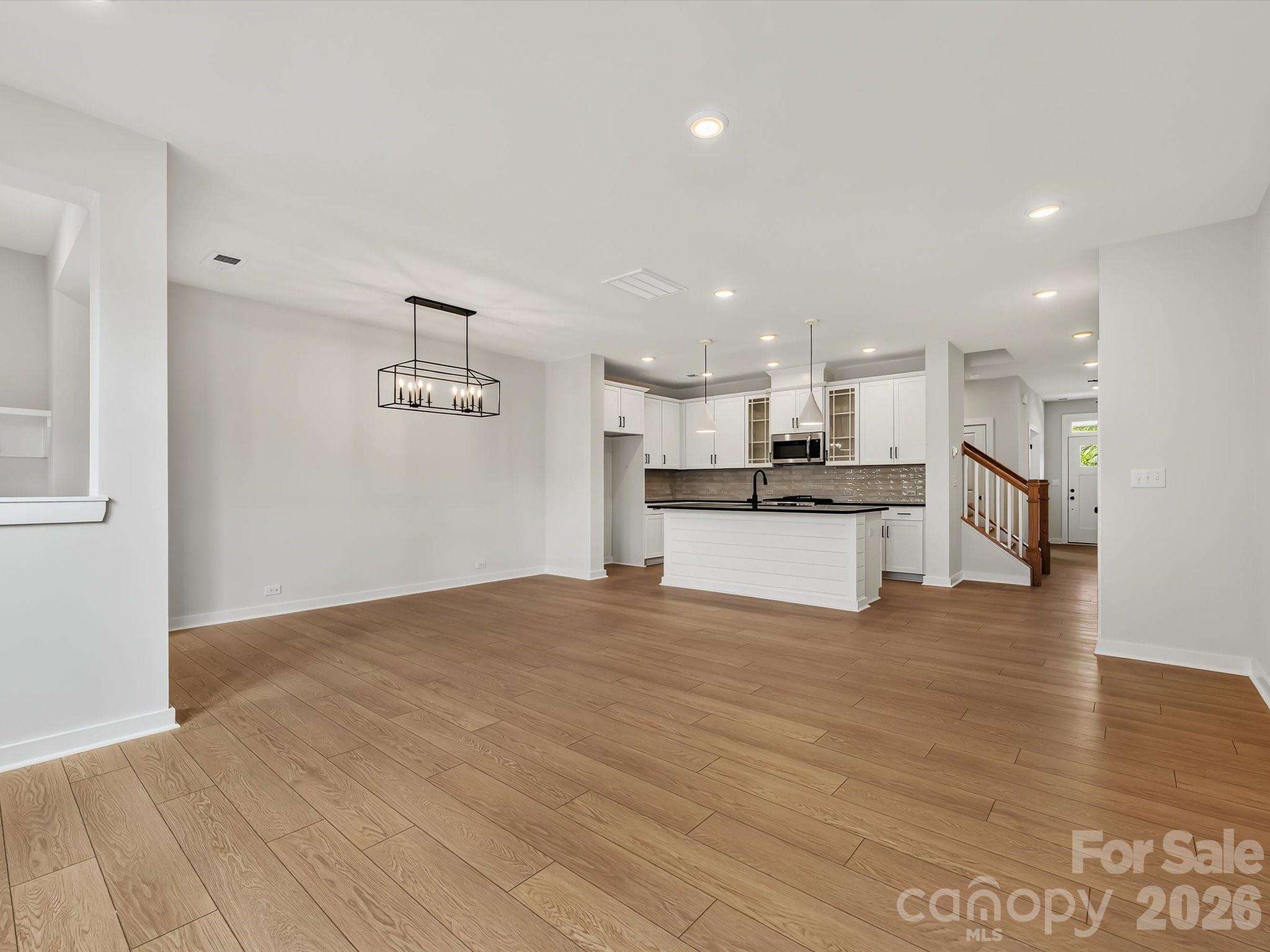 Open Concept - Dining and Gathering room - 11411 Prosperity Church Road, Huntersville