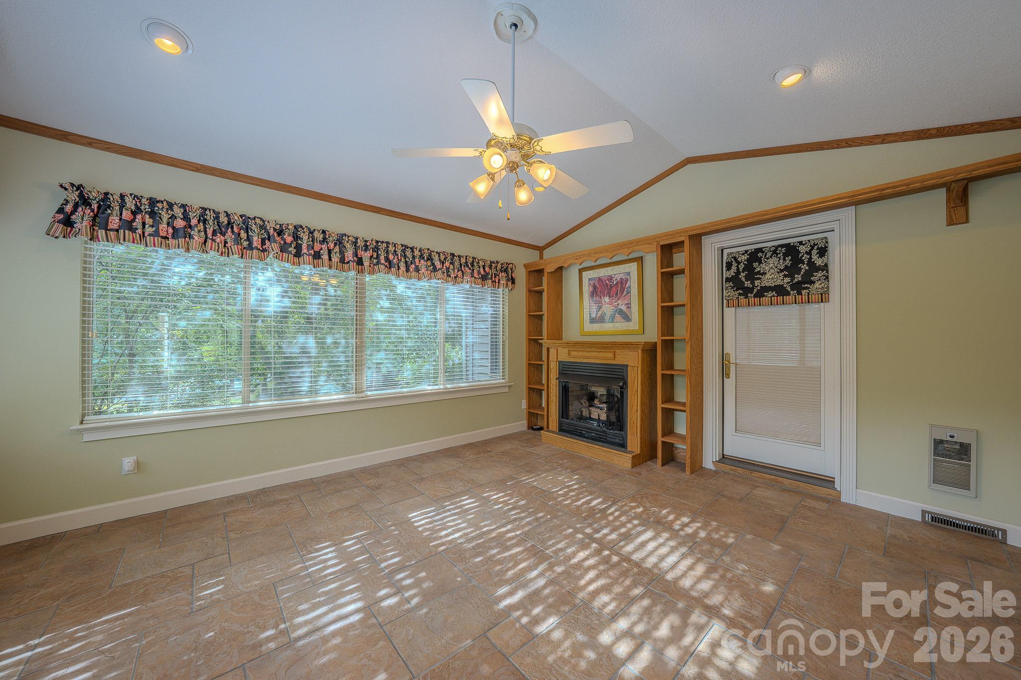 Sunroom with fireplace - 5 Kari Circle, Candler