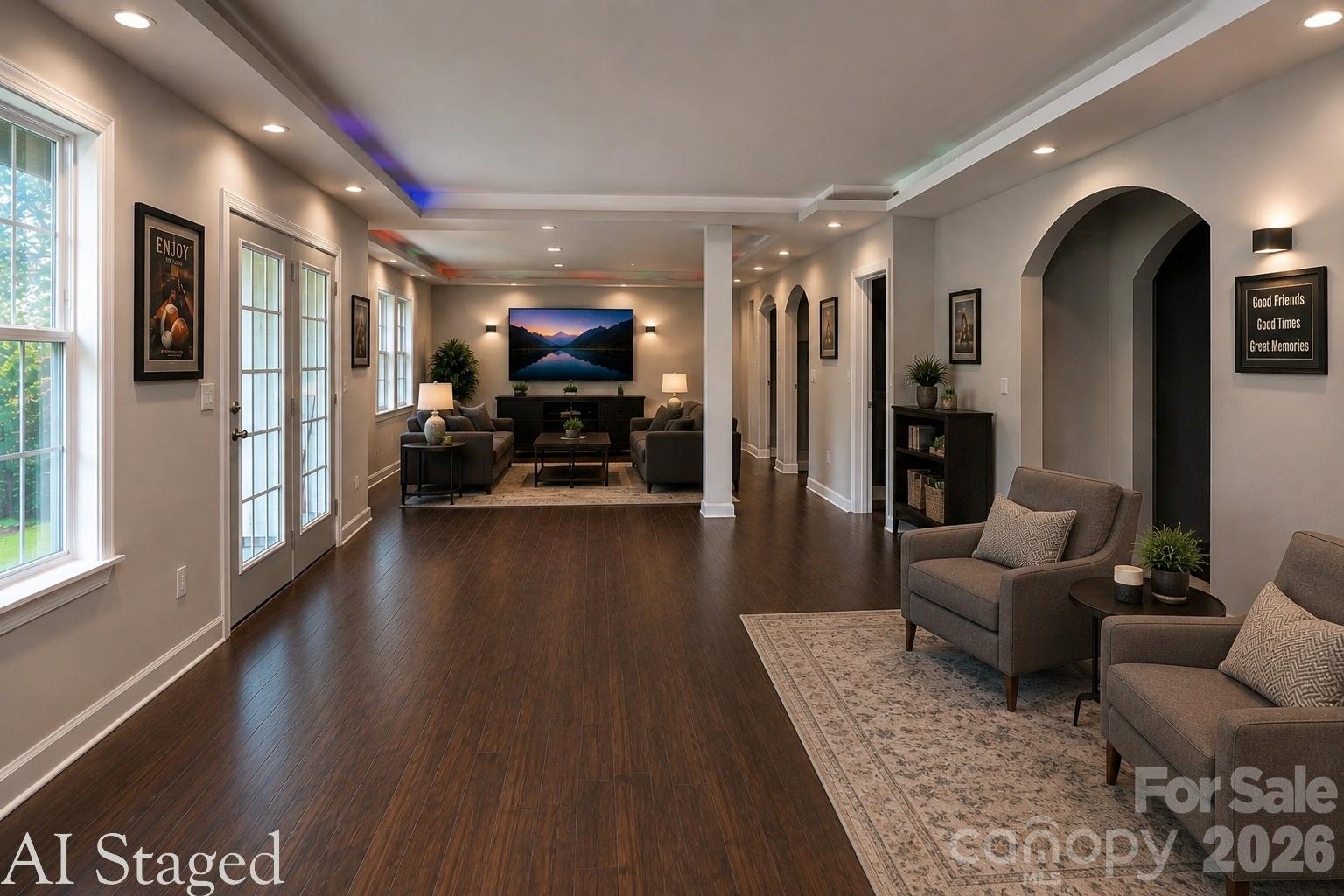 Staged basement view - 1238 Stonecrest Boulevard, Fort Mill