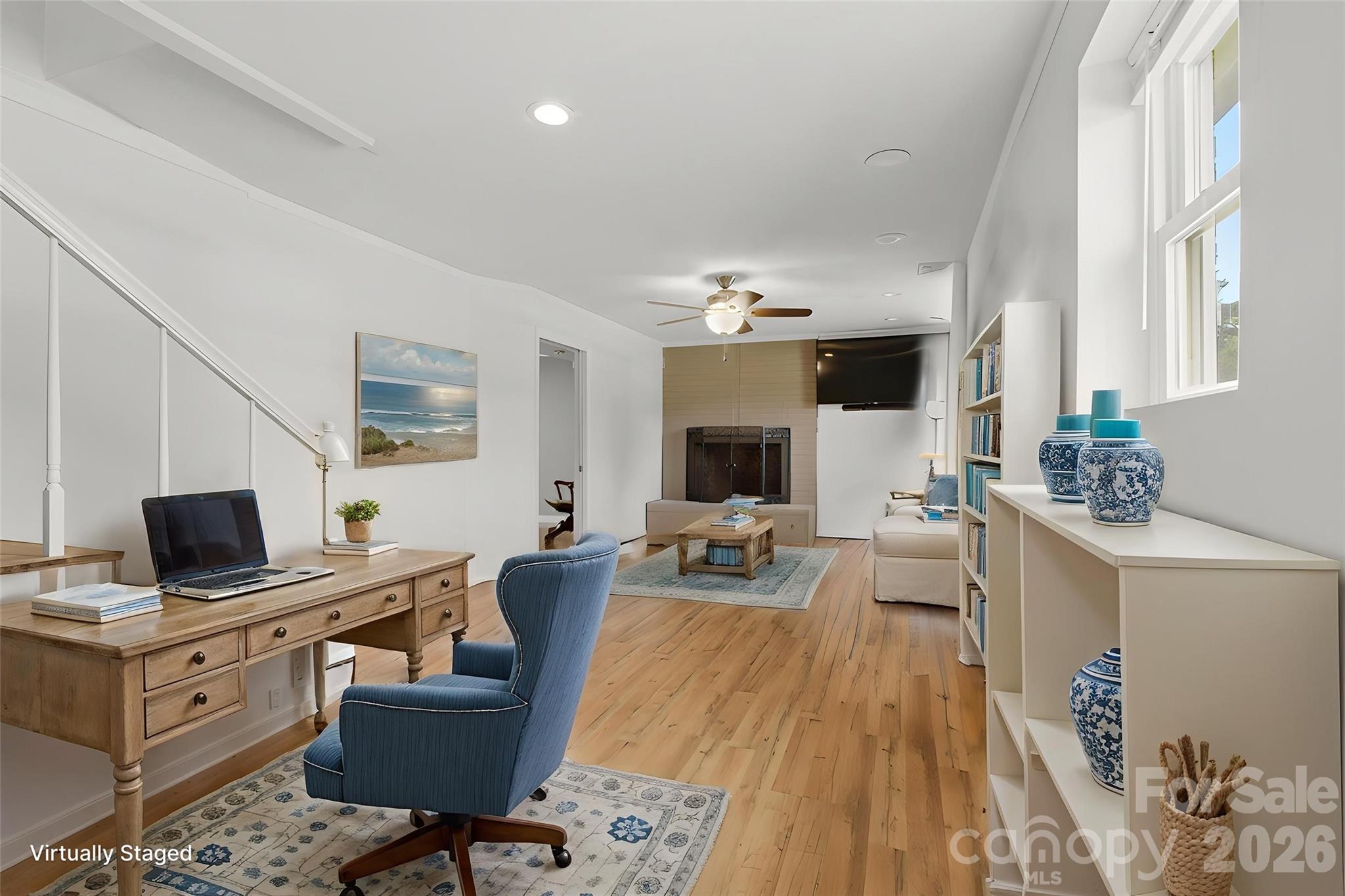 Basement Living Area Virtually Staged - 220 Hunstanton Drive, Winnsboro