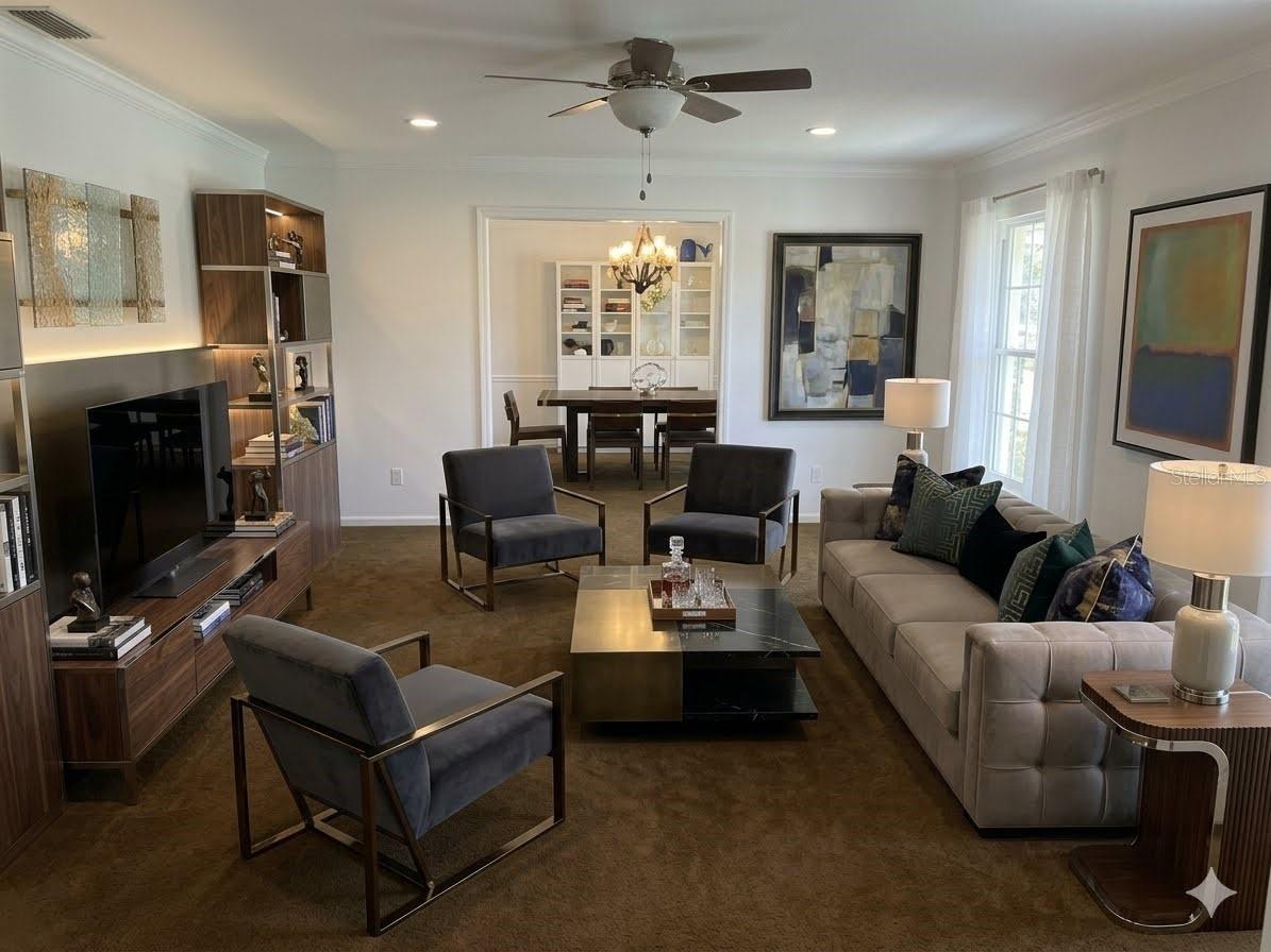 Formal Living & Dining Room Virtually Enhanced - 1449 ERROL PKWY, APOPKA