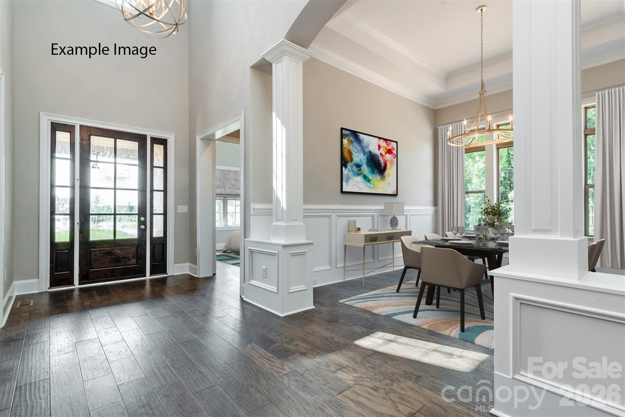 Example Photo - Foyer/Dining Room *Virtually Staged* - 10919 Tyler Brook Lane, Mint Hill