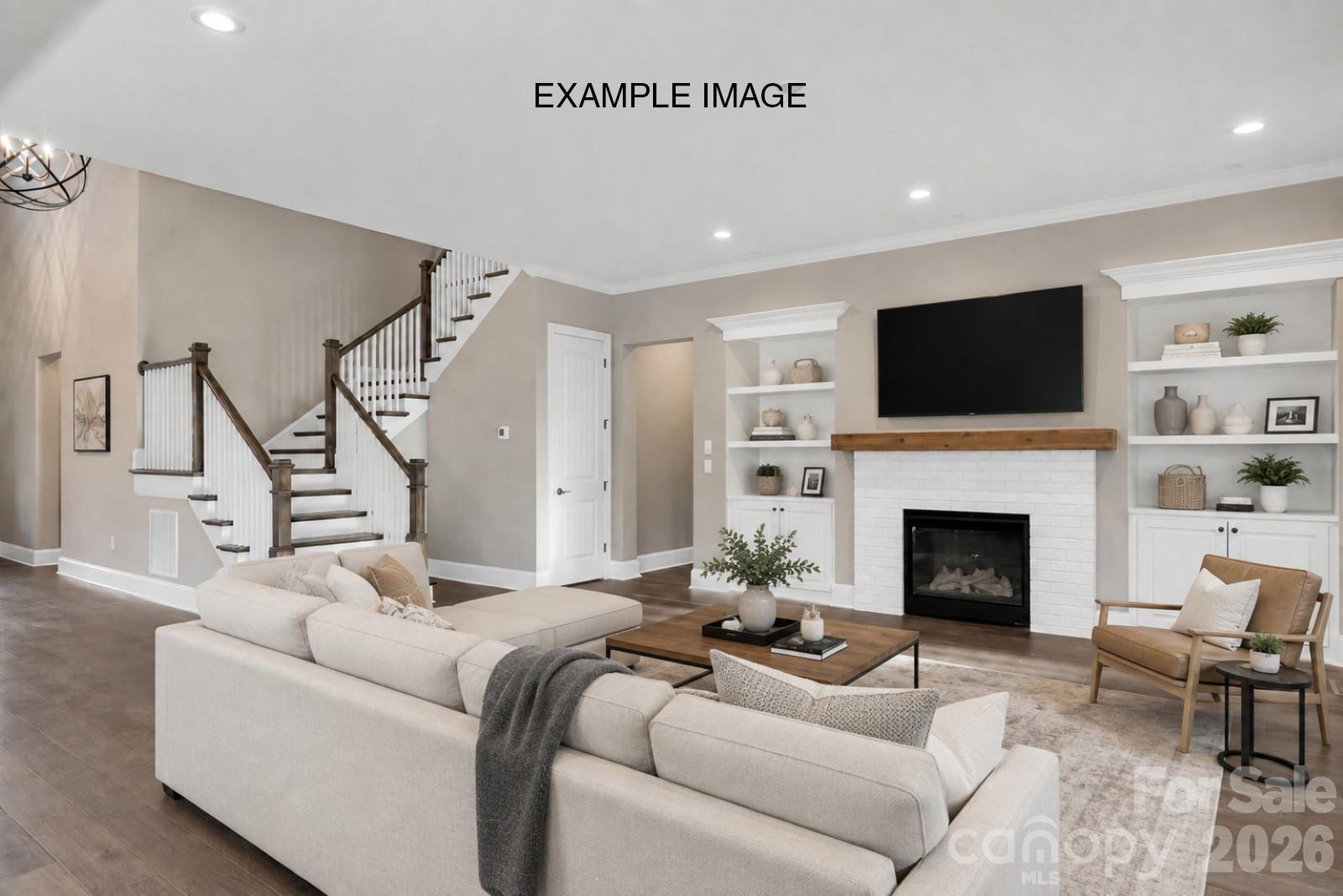 Example Photo - Family Room *Virtually Staged* - 10919 Tyler Brook Lane, Mint Hill