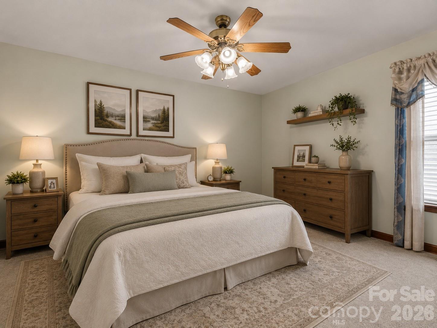 Virtually Staged Primary Suite - 476 Jackson Loop Road, Flat Rock