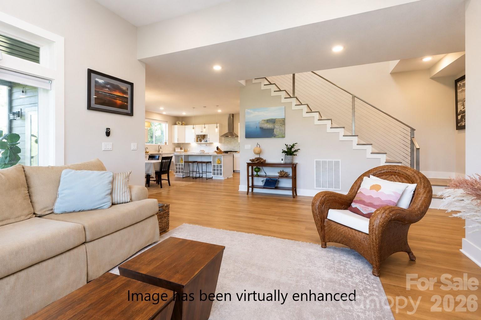Living Room - virtually enhanced flooring - 36 Spy Pointe Lane, Fletcher