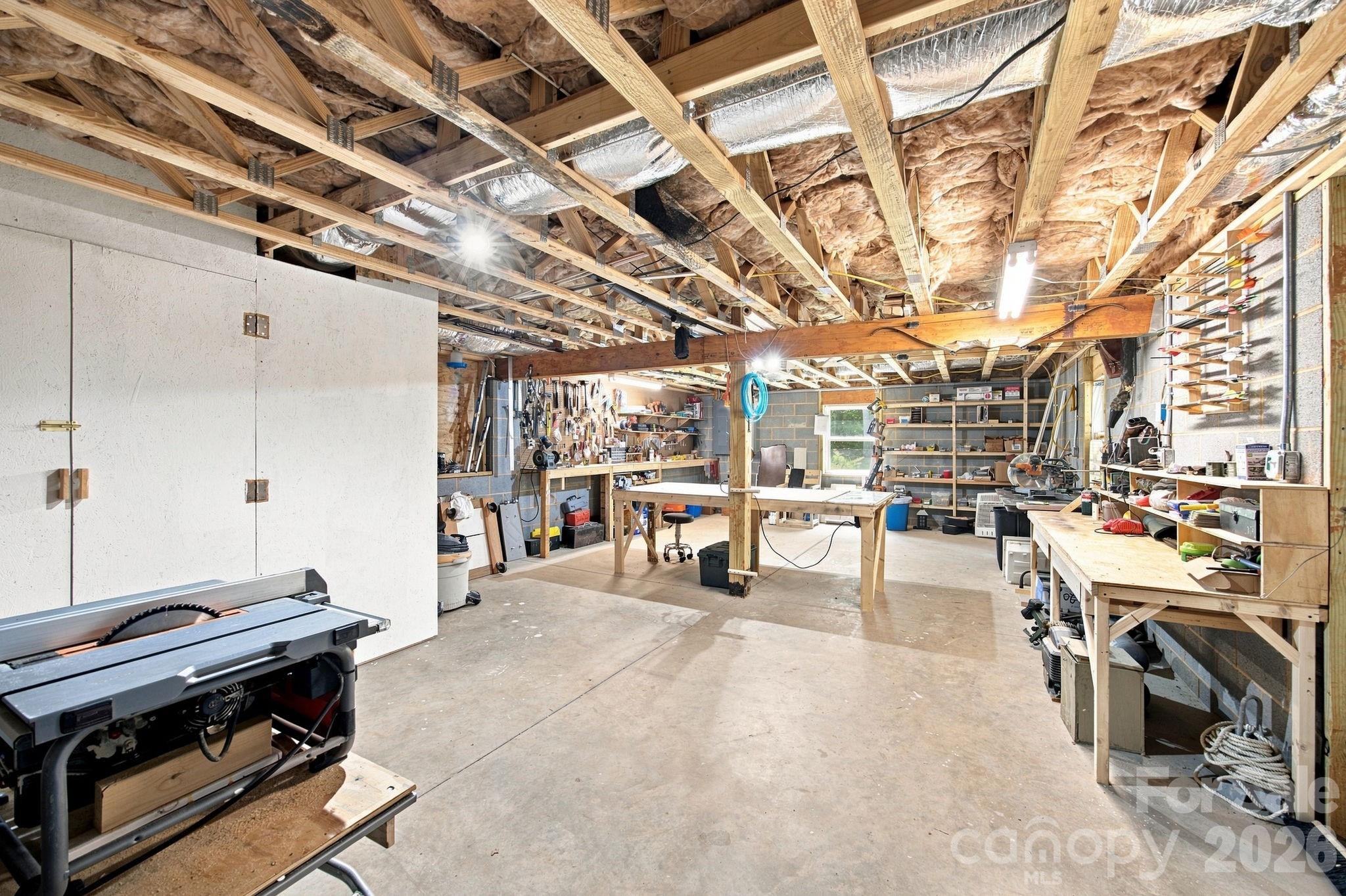 Basement workshop/storage area. - 116 Harbor Ridge Drive, Statesville