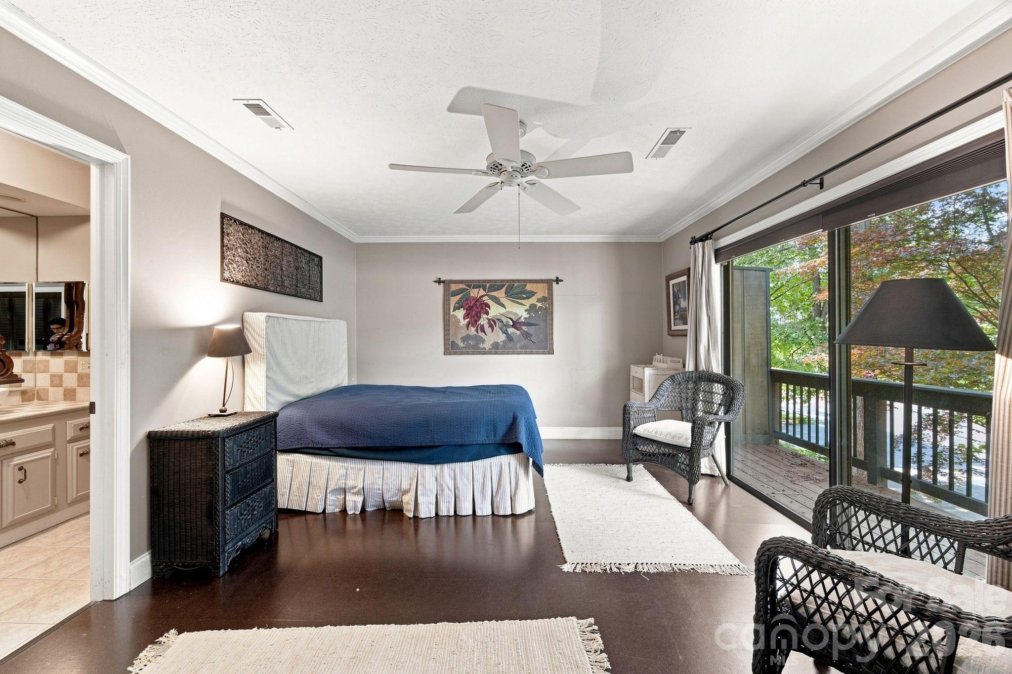 Primary BR with Balcony - 98 Laurelwood Circle W, Hendersonville