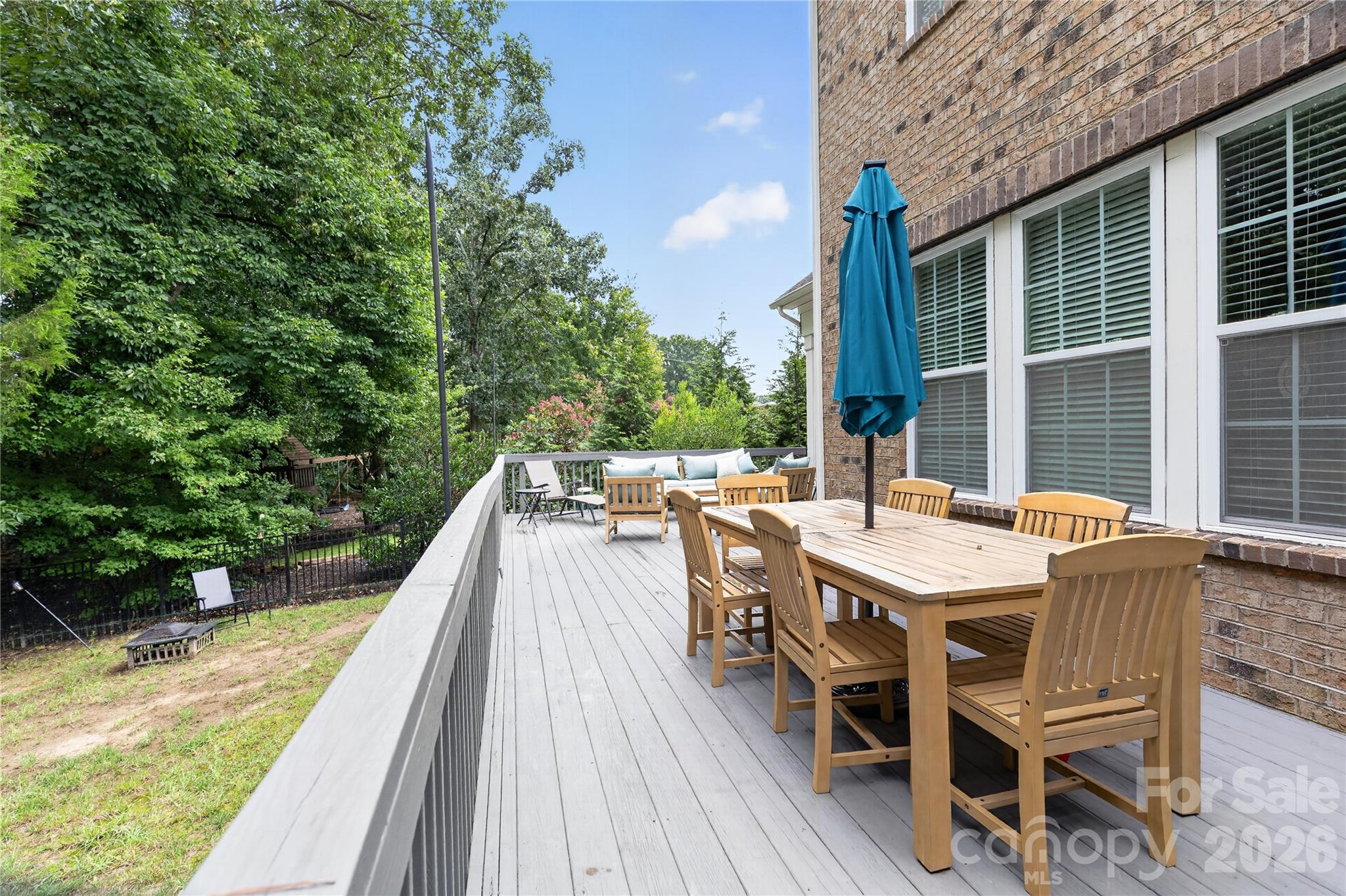 Rear deck - lots of room for grilling and/or relaxing! - 1402 Smoketree Court, Waxhaw