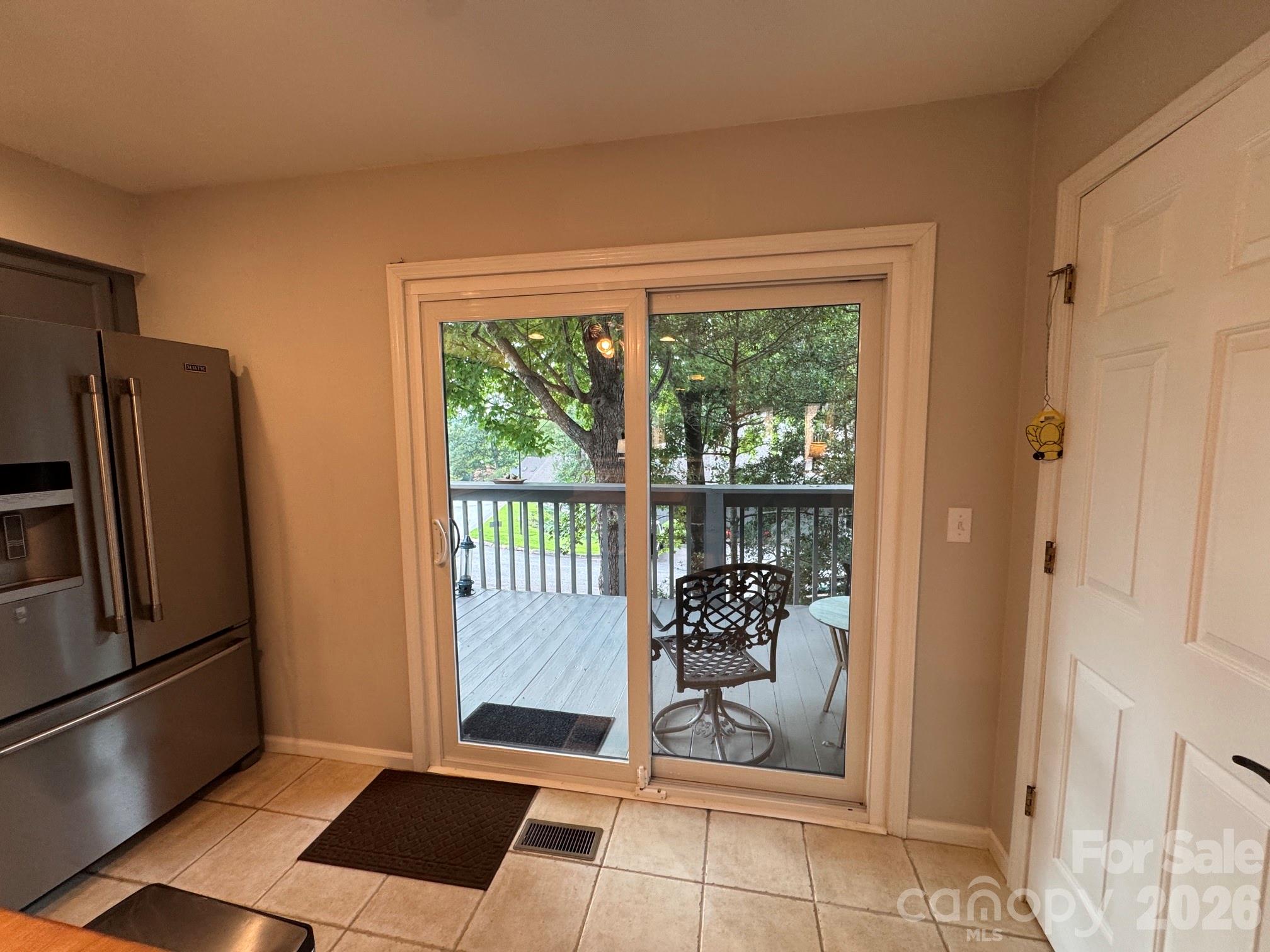Kitchen sliding doors to back deck - 501 Independence Trail, Morganton