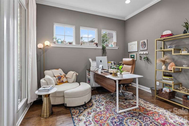 Office with doors to the screened in porch! - 1402 Smoketree Court, Waxhaw