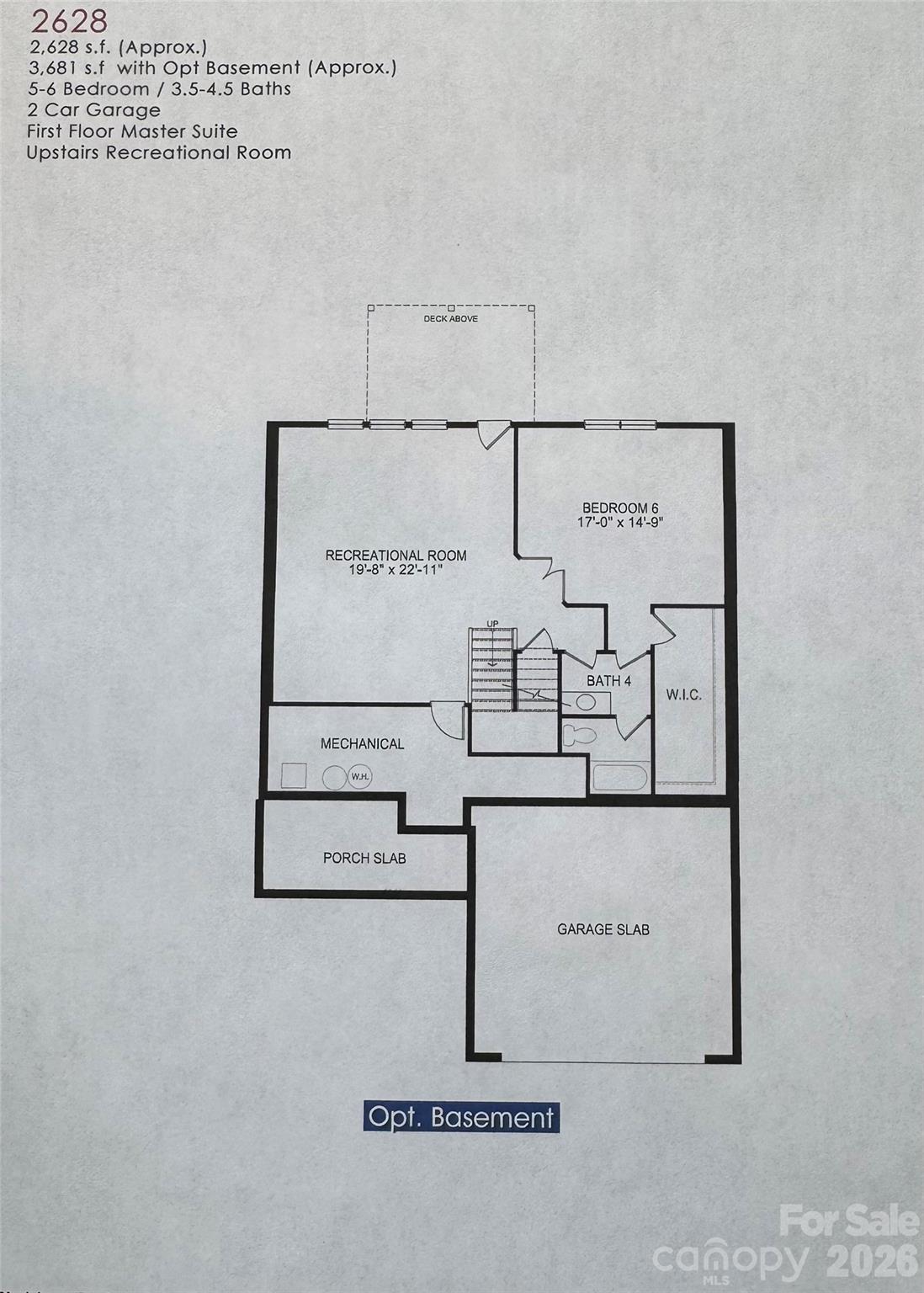 Floor Plan - Basement - 133 Kerr Walk Drive, Statesville