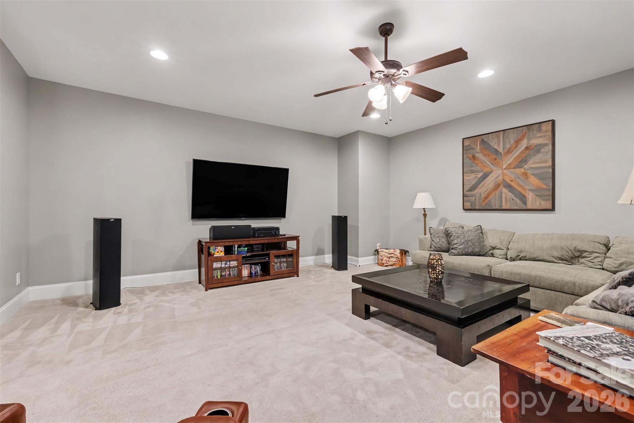 Basement Theater/Rec Room - 4004 Widgeon Way, Waxhaw