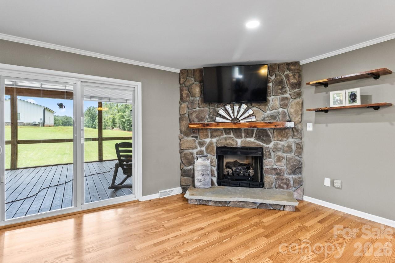 Fireplace in living room - 393 Cedar Grove Church Road, Vale