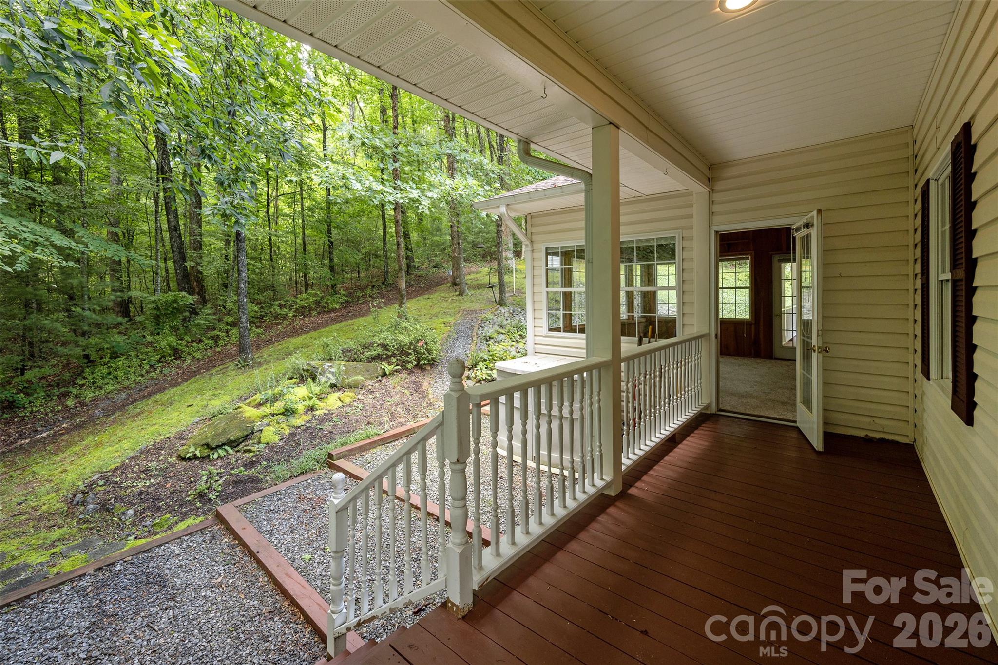 Back porch off sunroom - 1043 Berea Church Road, Hendersonville