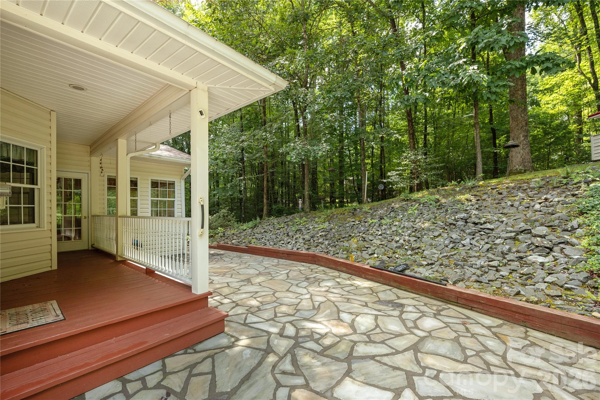 Side porch and patio - 1043 Berea Church Road, Hendersonville