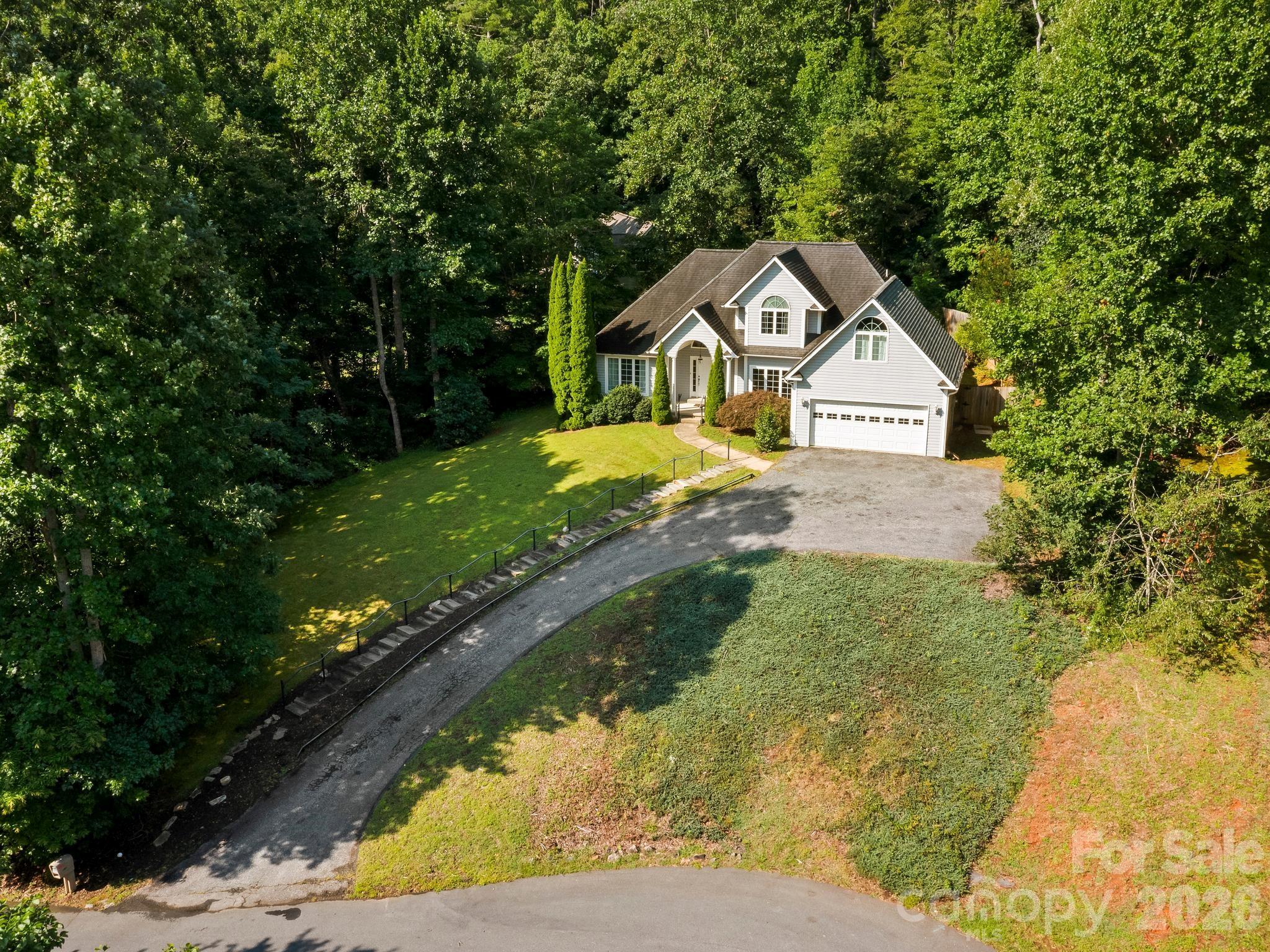 aerial view of home - 306 Golden Hawk Trail, Asheville