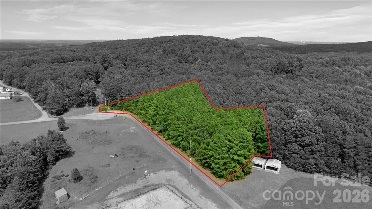 Alternate aerial view of Lot 1 outlined for reference. See recorded plat for surveyed boundaries. - 01 Fishermans Lane, Maiden