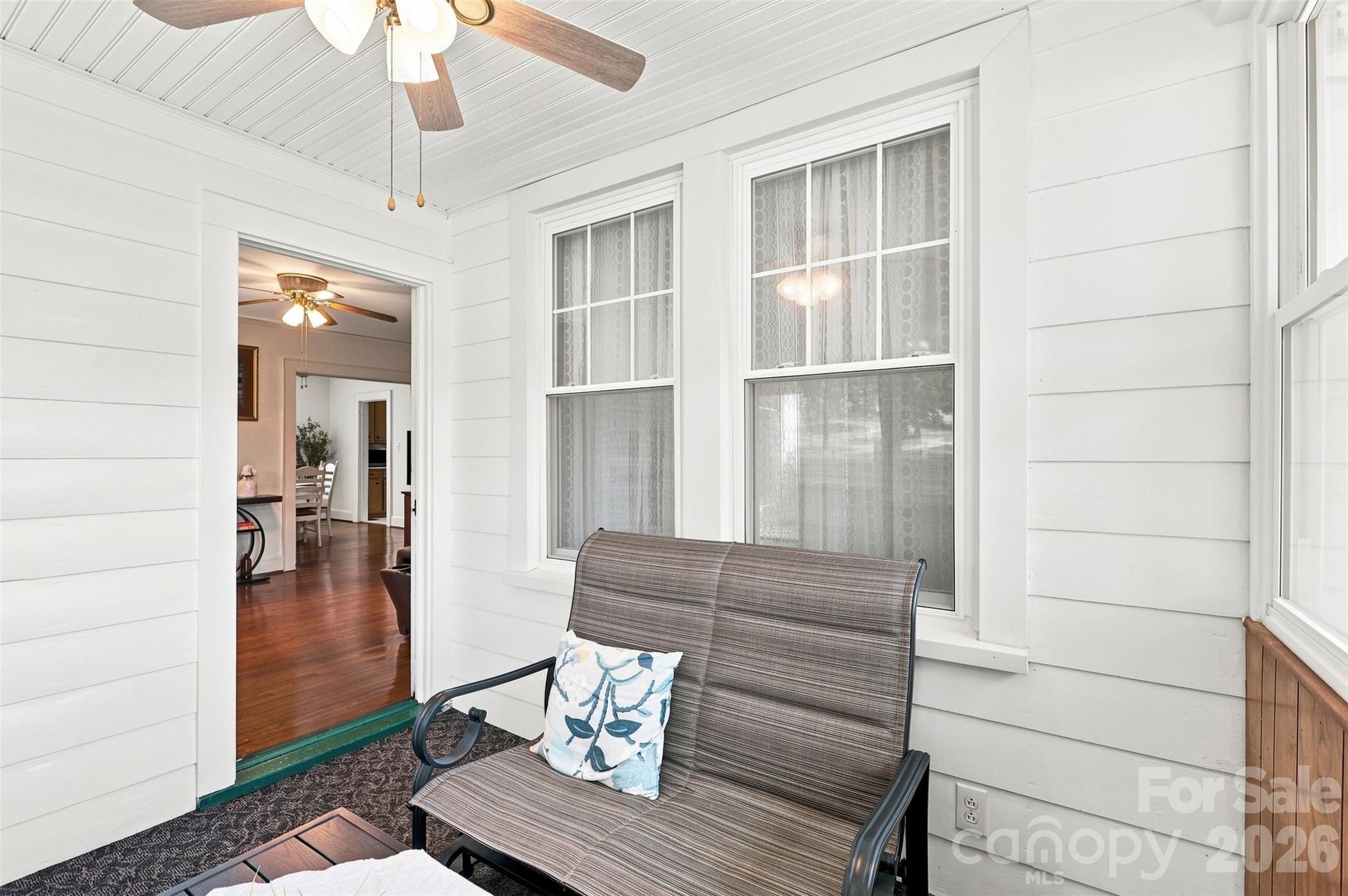Enclosed Front Porch. Direct access to living room. - 1106 N Main Street, Mount Holly
