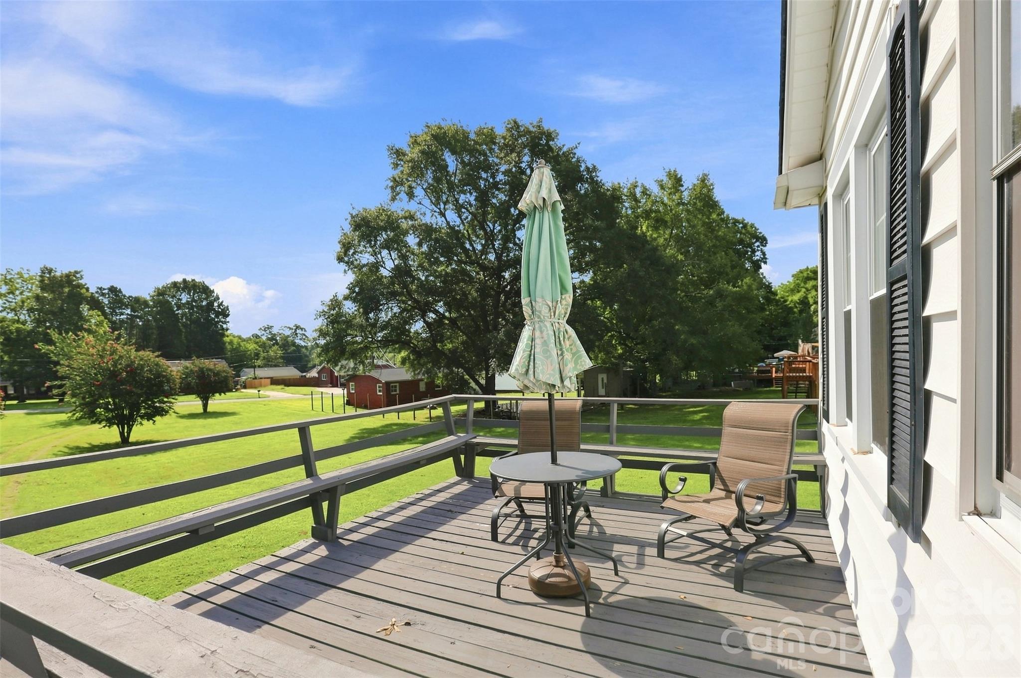 Deck overlooking back yard - 1106 N Main Street, Mount Holly