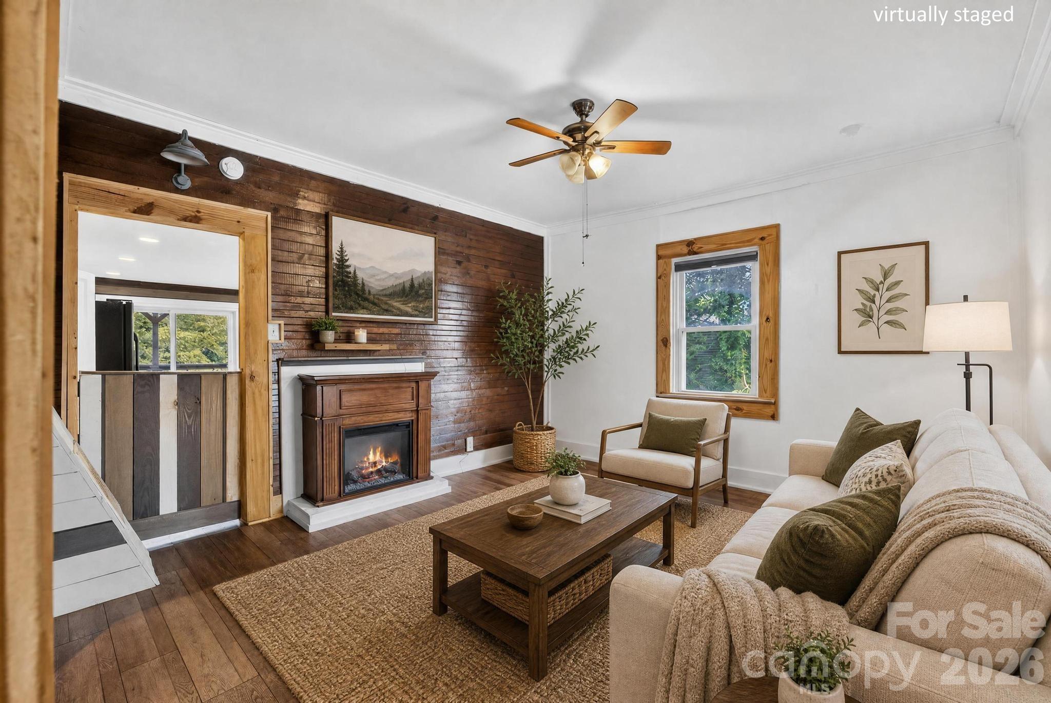 Living Room virtually staged - 403 SW Spruce Street SW, Lenoir