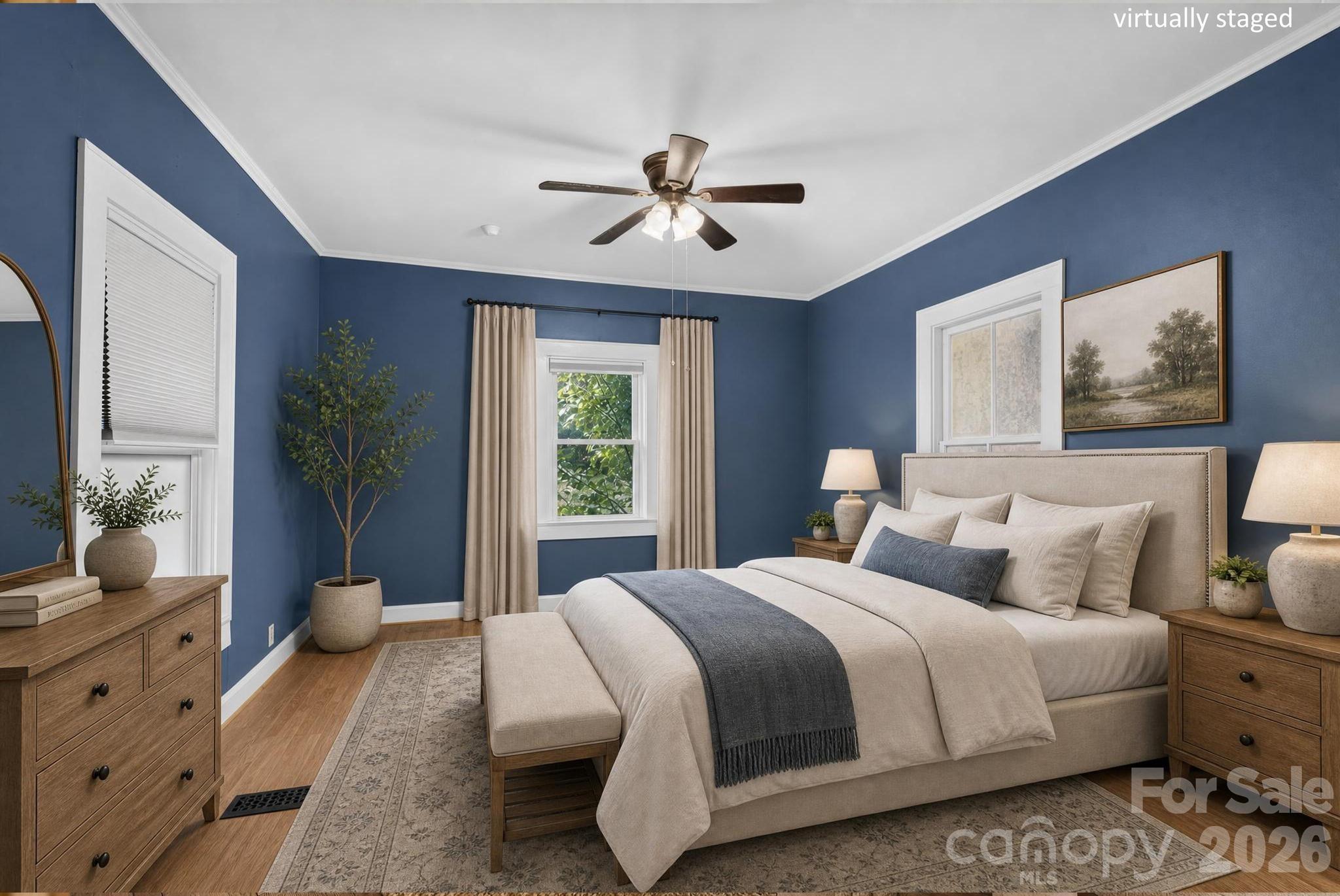 Bedroom Main virtually staged - 403 SW Spruce Street SW, Lenoir