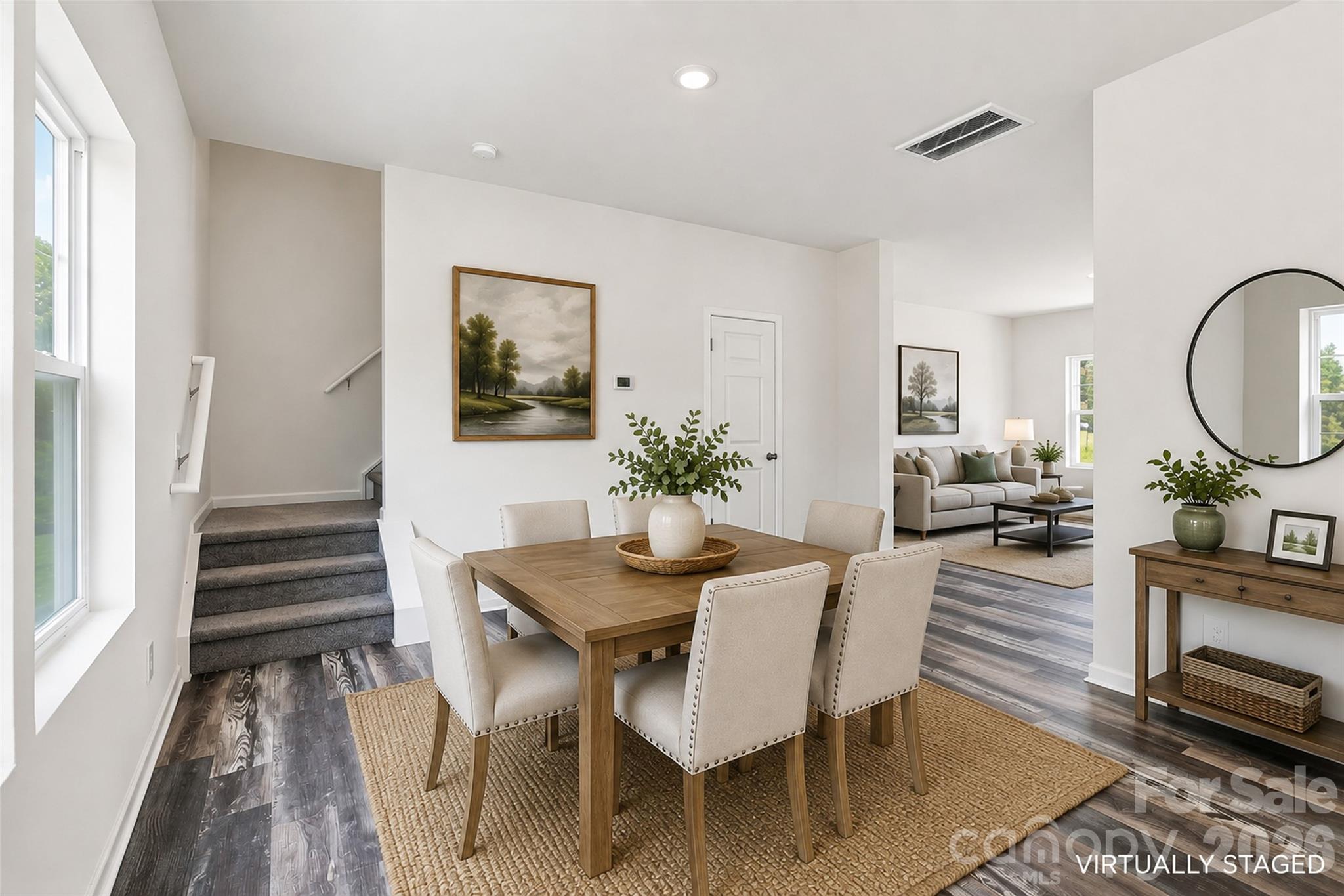 Virtually Staged Dining Area - 2604 Greencrest Lane, Statesville
