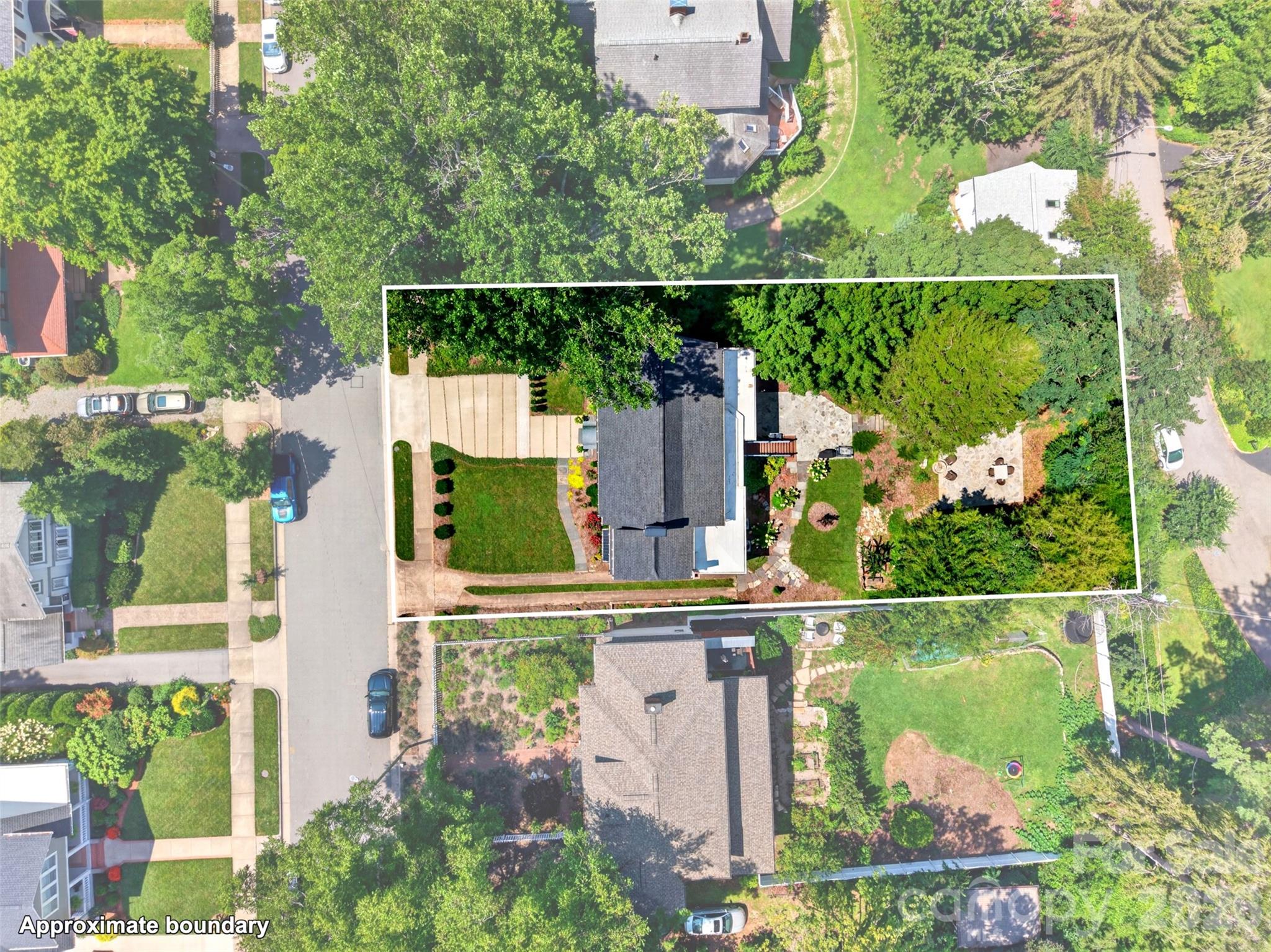 Property outline - approximate - 55 Edgemont Road, Asheville