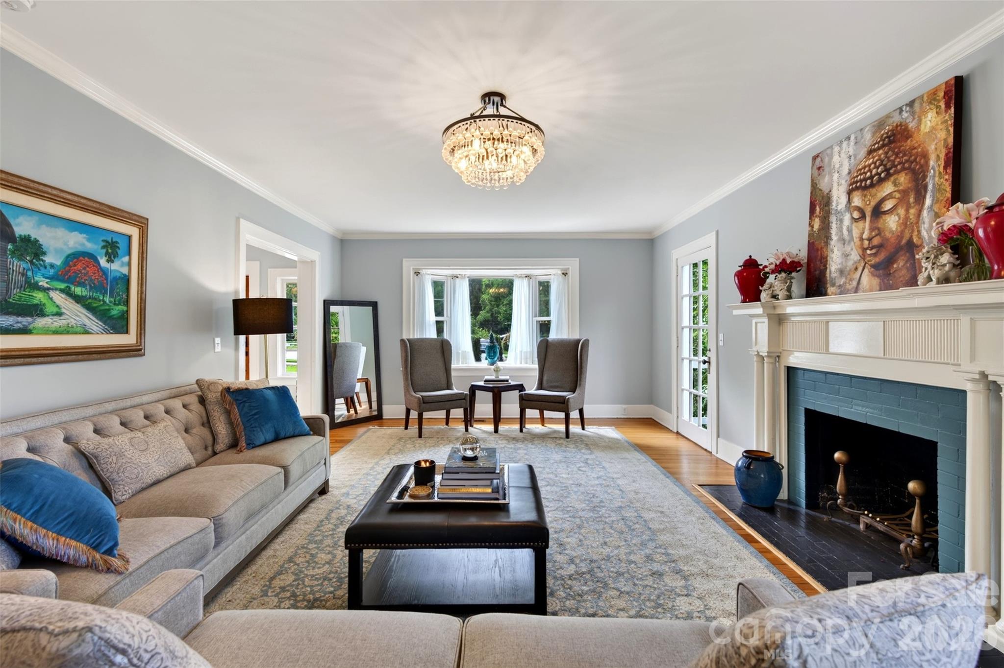 Living Room facing front of house - 55 Edgemont Road, Asheville