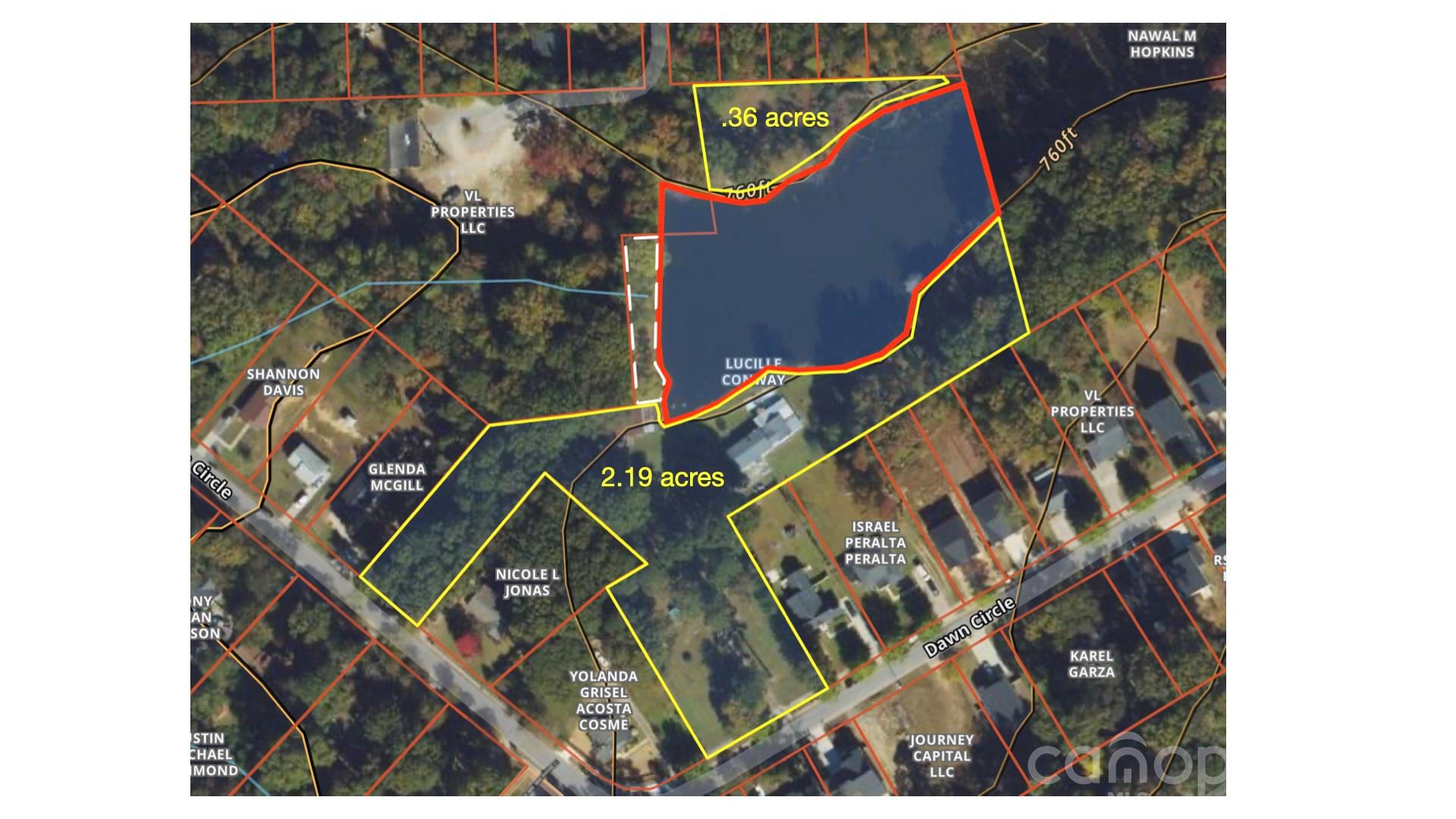 Usuable acreage - 524 Dawn Circle, Charlotte